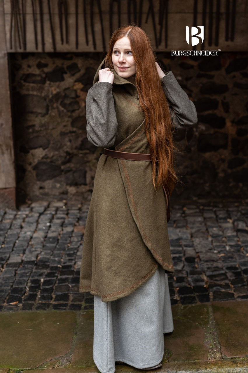 Myrana Wrap Dress in Autumn Green - Flattering Women's Fashion for Work, Date Night & Special Occasions