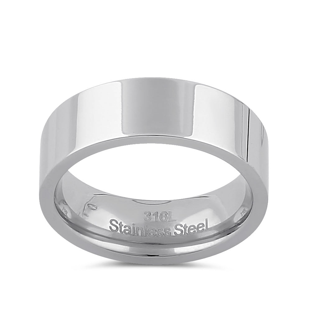 7mm Stainless Steel Men's Wedding Band Ring - Durable & Hypoallergenic for Everyday Wear & Special Occasions