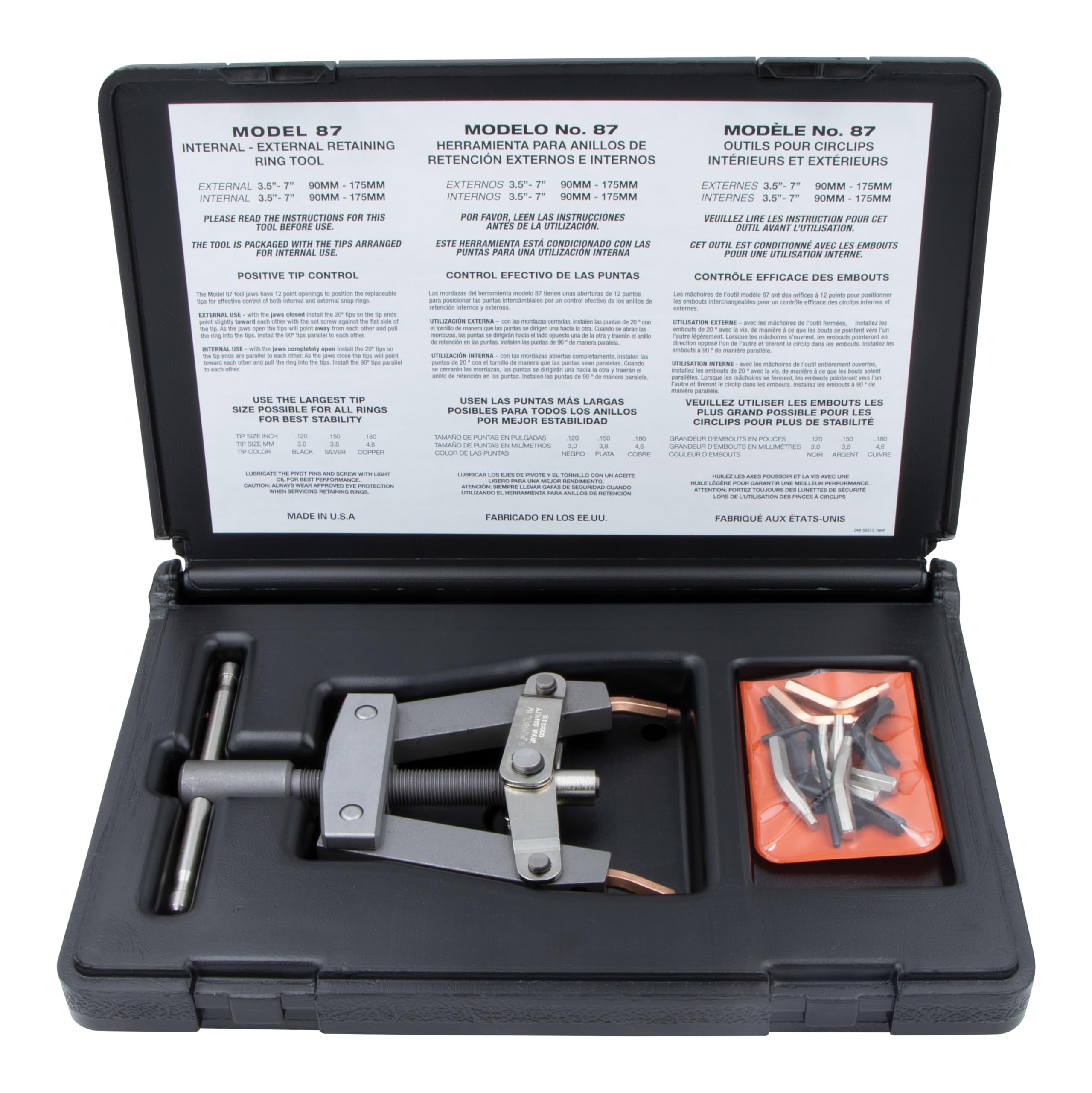 Heavy Duty Pliers with Tip Kit - A&E Lang Tools 87 for Auto Repair