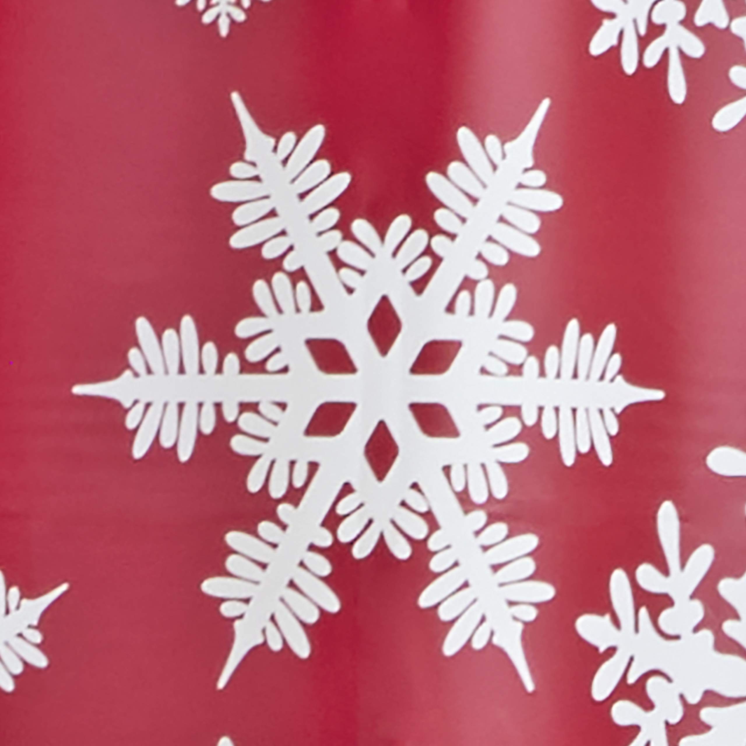 SKL Home Red Shower Curtain with Frosty Design - Waterproof Bathroom Decor for Modern Homes - Perfect for Bathrooms, Guest Rooms & Dormitories