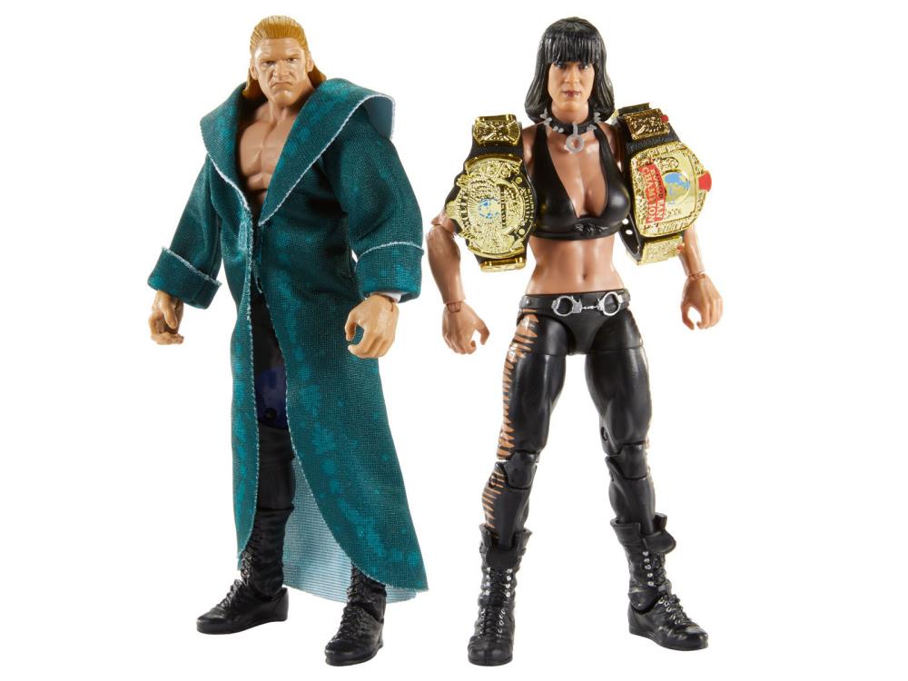 WWE Elite Collection Triple H & Chyna Action Figure 2-Pack Set - Perfect for Wrestling Fans, Collectors & Display Shelves