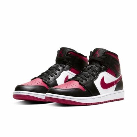 Air Jordan 1 Retro GS Mid Noble Red Basketball Shoes for Women & Girls - Perfect for Streetwear, Casual Wear & Sneaker Collection