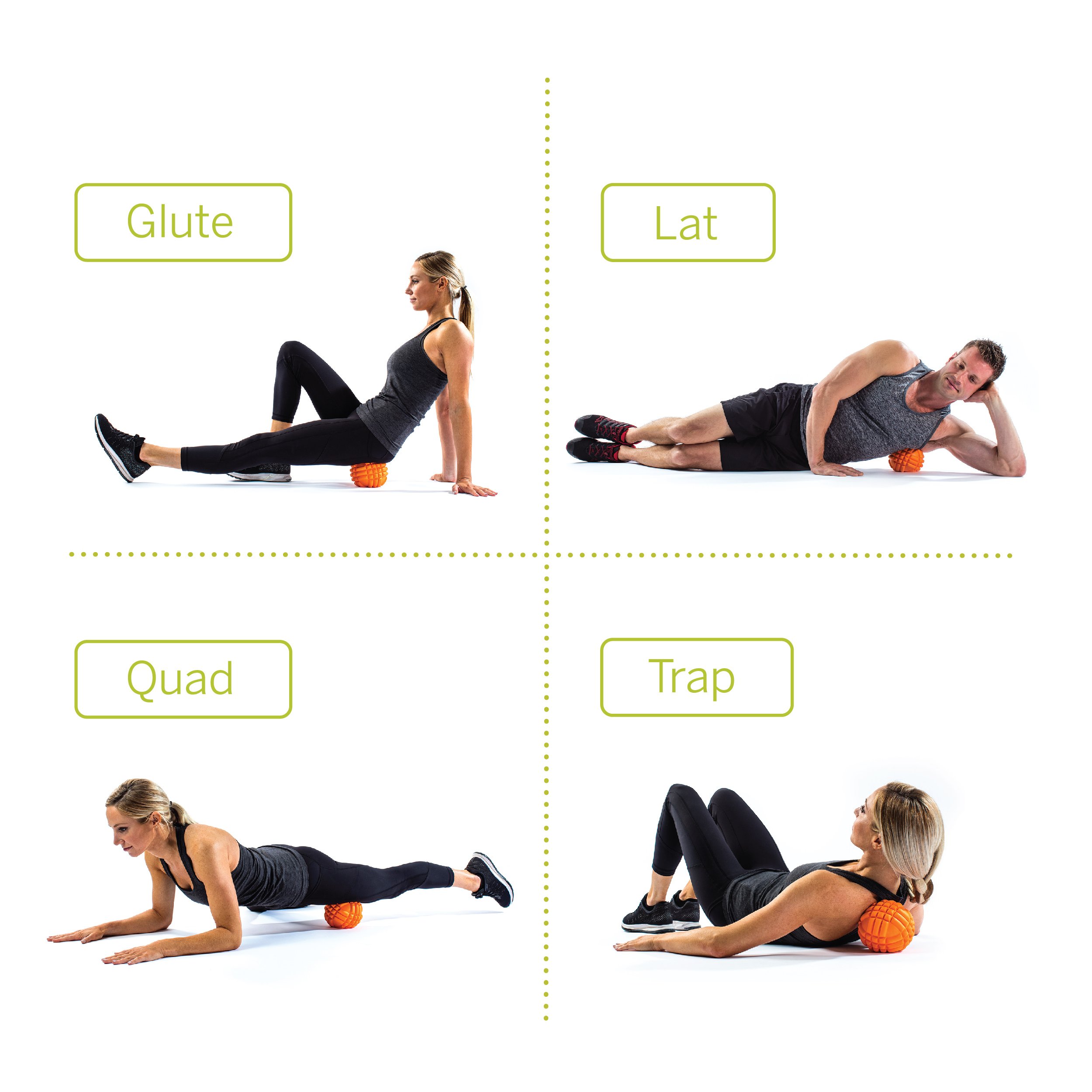 TRIGGERPOINT Grid Foam Roller - 5 Inch/13 cm EVA Massage Ball for Muscle Relief - Lightweight & Portable - Orange - Perfect for Gym, Yoga, and Post-Workout Recovery