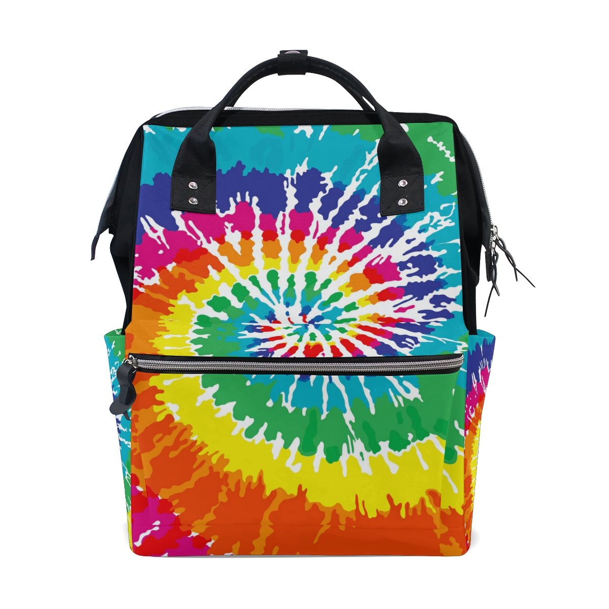 LORVIES Tie Dye Diaper Bag Backpack - Large Capacity Waterproof Baby Bag with Insulated Bottle Pockets & Changing Pad - Perfect for Travel, Daycare & Family Outings
