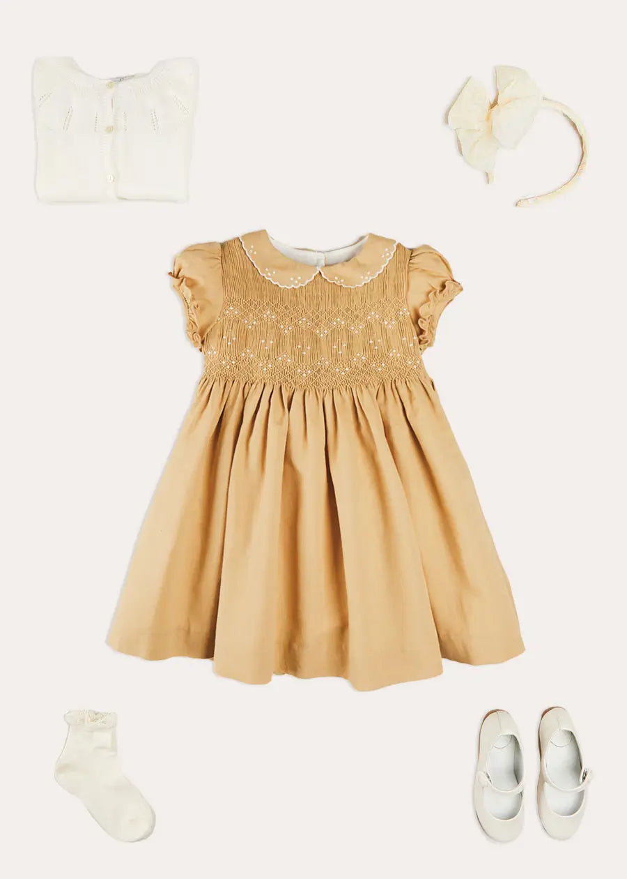 Almond Dress for Girls - Elegant & Stylish Outfit for Parties, School & Special Occasions