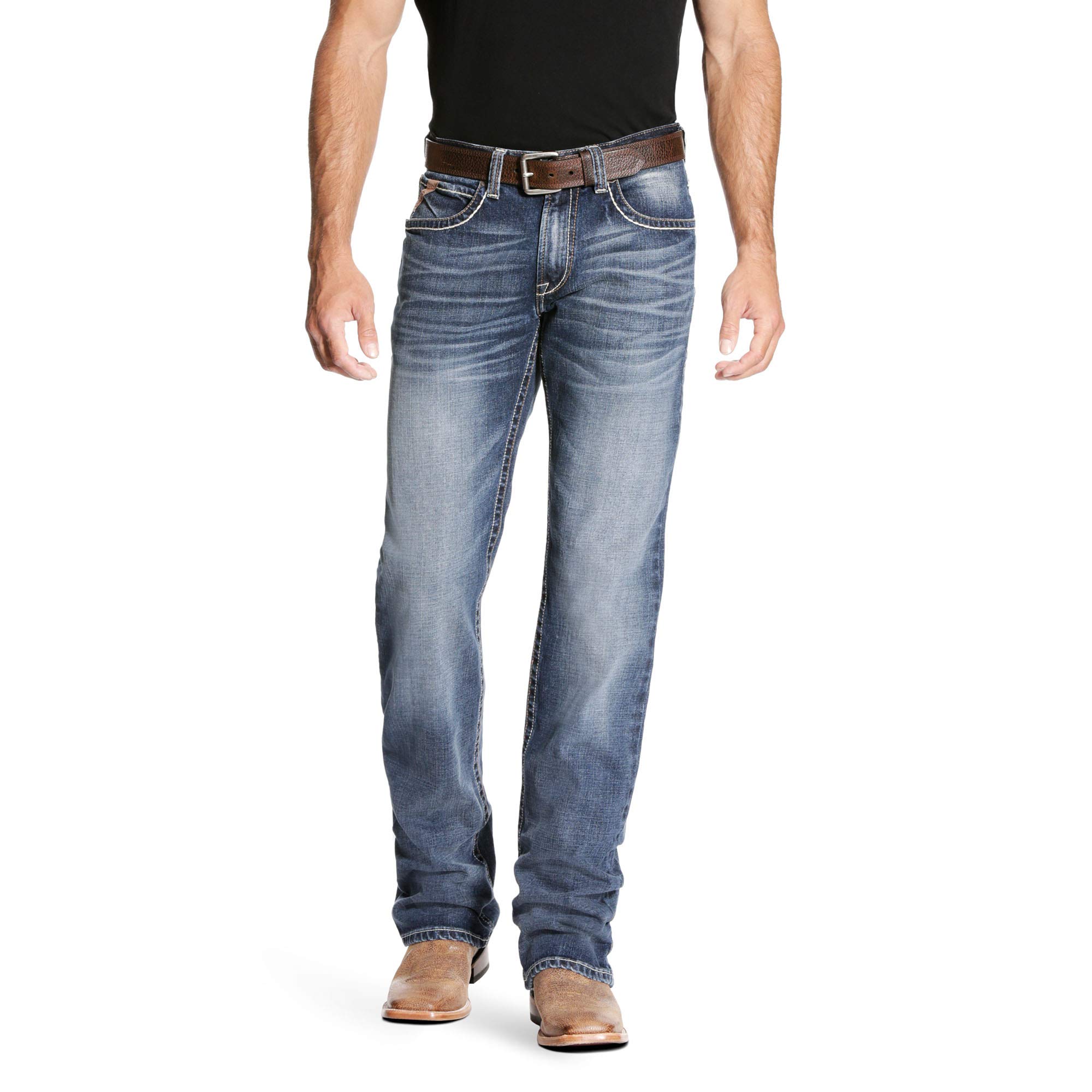 Ariat Men's M4 Low Rise Boot Cut Jeans - Durable Western Denim Pants for Cowboy Work & Casual Wear | Perfect for Ranch, Riding & Everyday Use