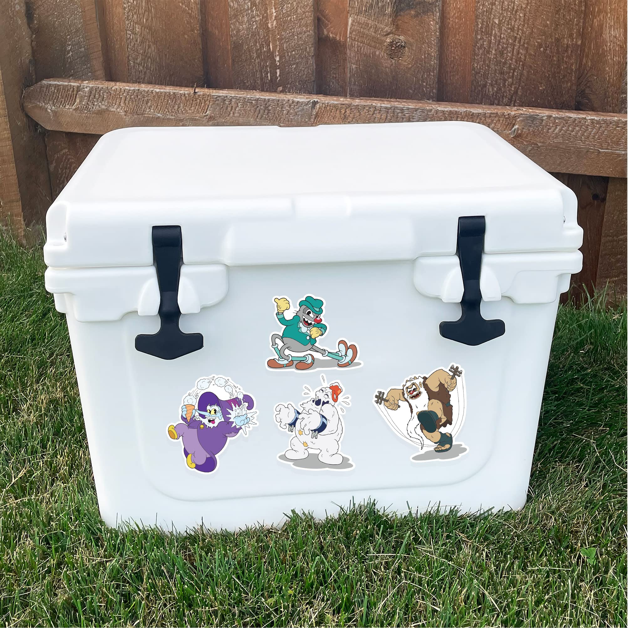 Cuphead Stickers - 50 Pack Vinyl Decals for Laptop, Water Bottle, Car, Scrapbook - Waterproof & Durable - Perfect for DIY Crafts, School Supplies, and Home Decor (Version 5)