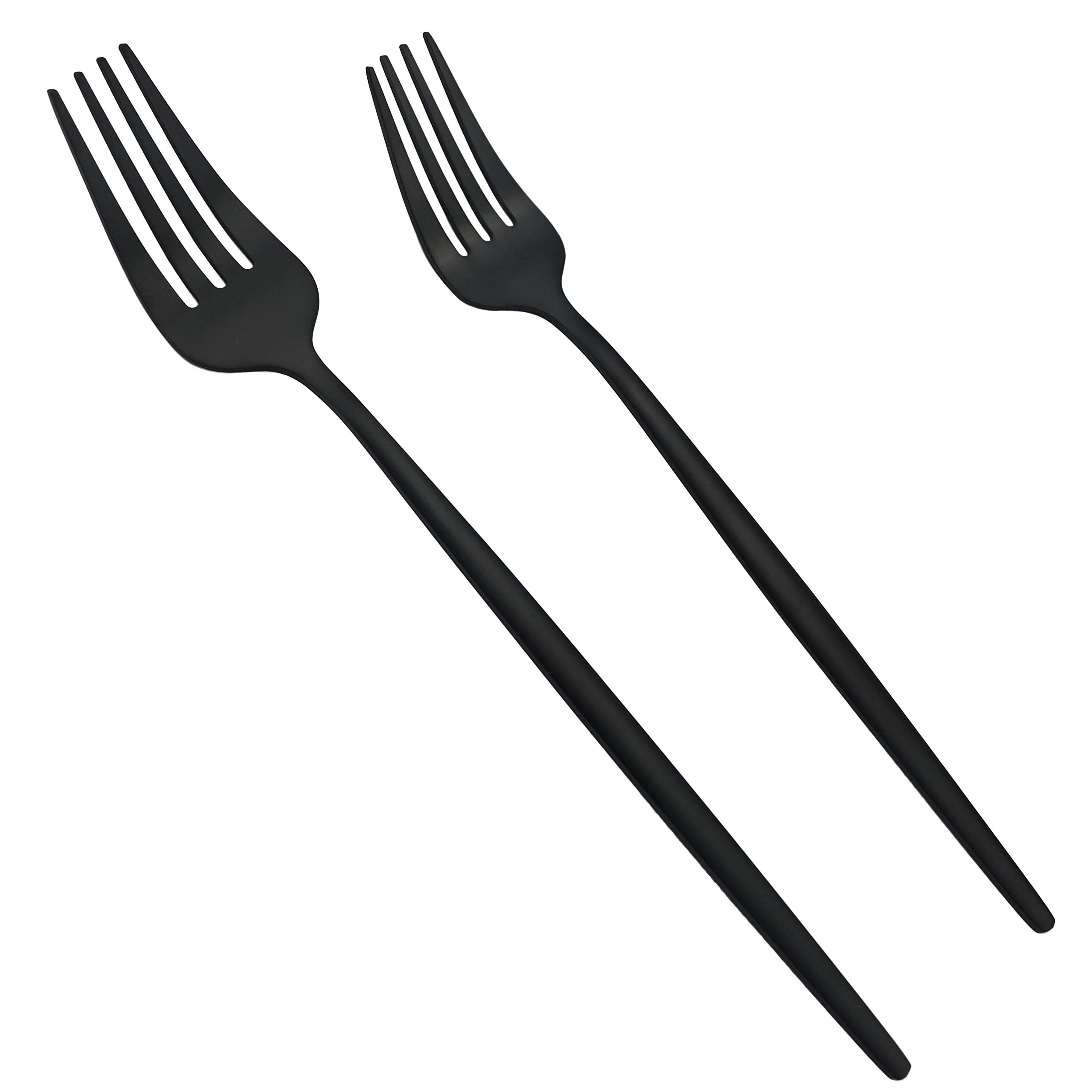 30-Piece Titanium Black Plated 304 Stainless Steel Flatware Set - Satin Finish Silverware Includes Dinner Knife, Fork & Spoon - Elegant Matte Cutlery for 6 - Perfect for Fine Dining, Weddings & Formal Dinner Parties