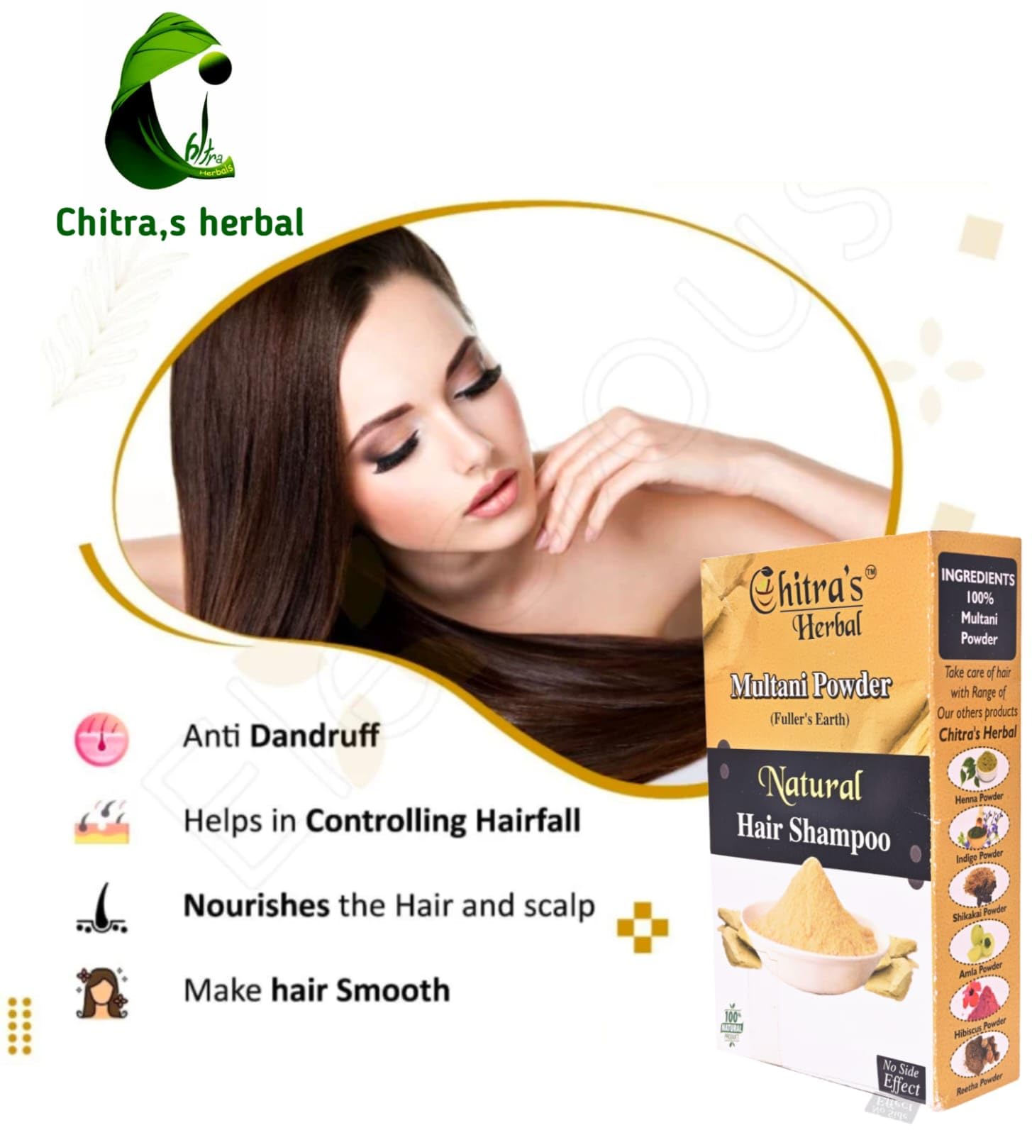 Natural Herbal Hair Care Combo Pack - Shikakai Powder, Indigo Hair Dye, Aritha & Amla Powder, Henna, Hibiscus Powder (100g Each) - 6-Pack for Hair Growth, Color & Shine - Perfect for DIY Hair Treatments & Ayurvedic Hair Care Routines