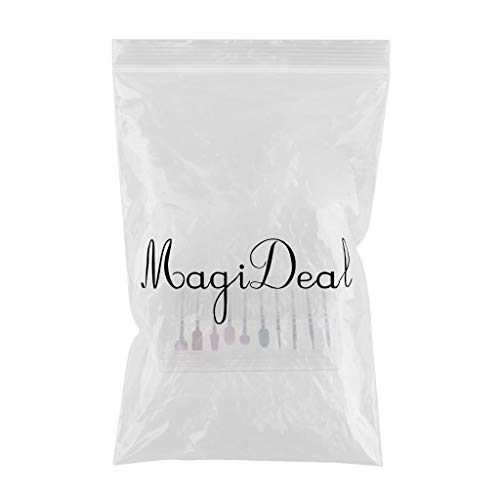 10PCS Nail Drill Bits Set for Electric Manicure - Professional Grinding & Polishing Heads Kit with Brush - Perfect for Home & Salon Nail Care