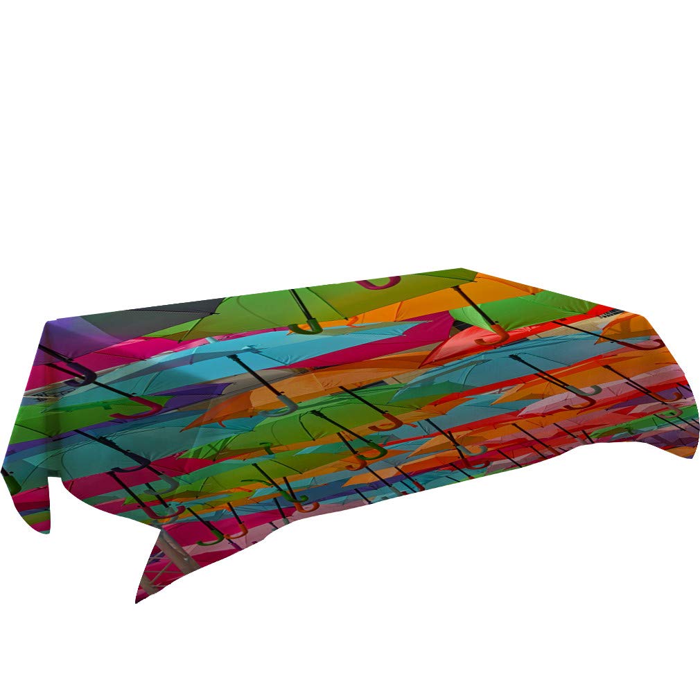 Elegant Floral Rectangular Tablecloth - Waterproof Plastic Dining Table Cover for Home Decor, Tea Parties & Everyday Use