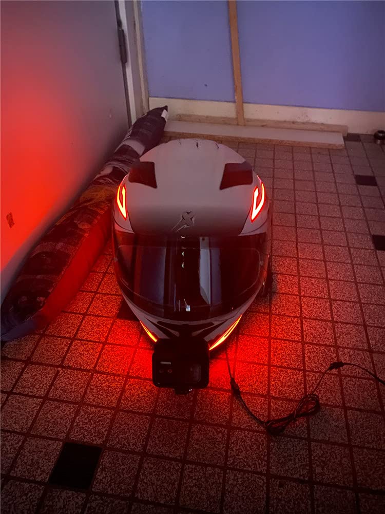 Rechargeable Motorcycle Helmet LED Light Strip for Night Riding Safety