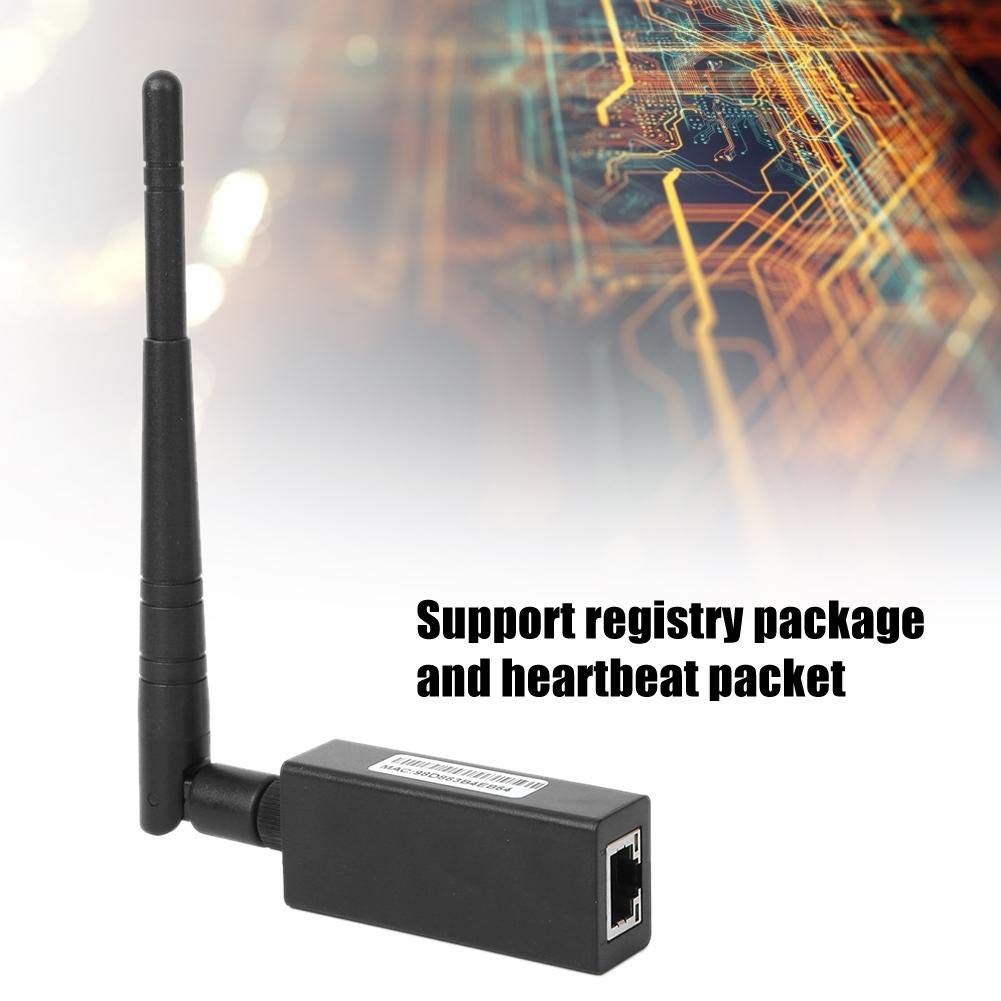Industrial RS485 to Ethernet Serial Device Server with External Antenna & RJ45 Interface - Convert Printers to Network Printers for Factory Automation & Remote Device Management