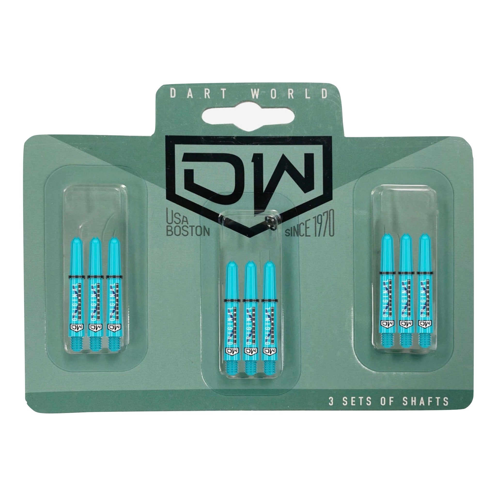 DART WORLD Clinch Darts Shafts 3 Pack - Teal Color | Professional Dart Accessories for Steel Tip & Soft Tip Darts | Perfect for Bars, Tournaments & Home Practice