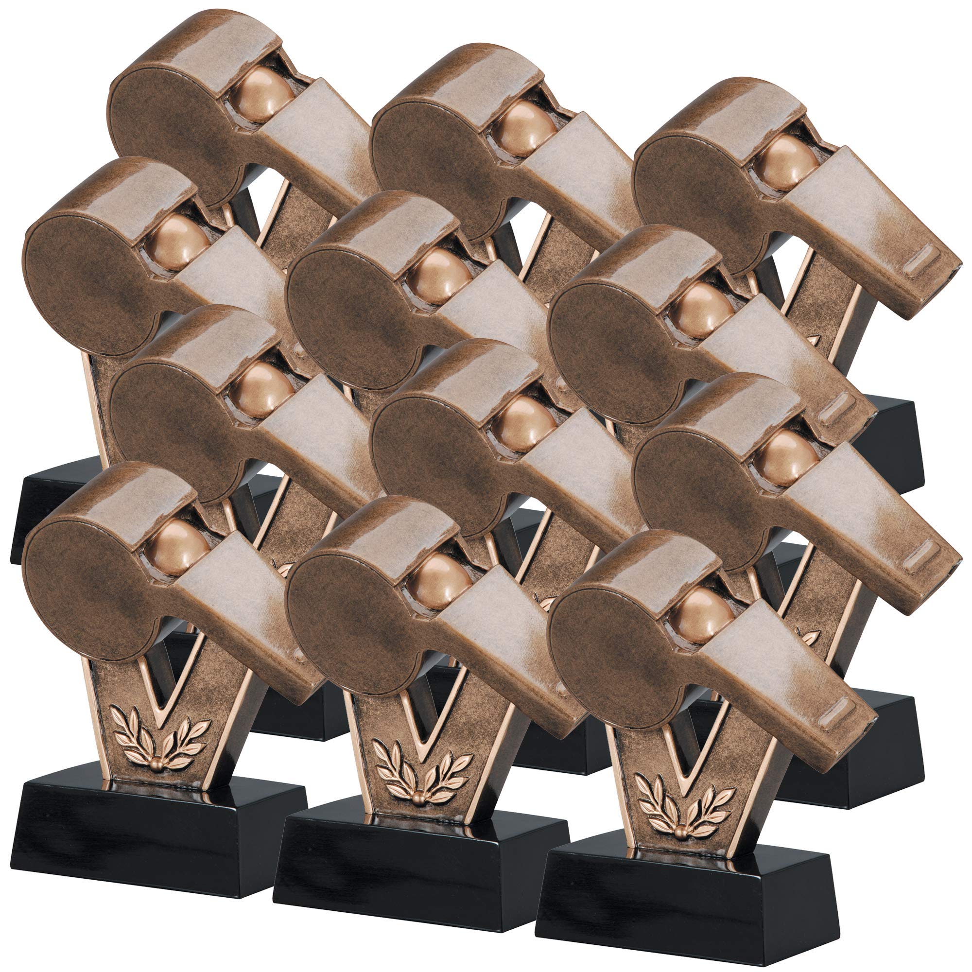 Coach Whistle Trophy Award - 5.75 Inch Tall Resin Sports Trophy for Baseball, Football & Soccer Coaches - Perfect for End of Season Awards, Retirement Gifts & Coaching Recognition