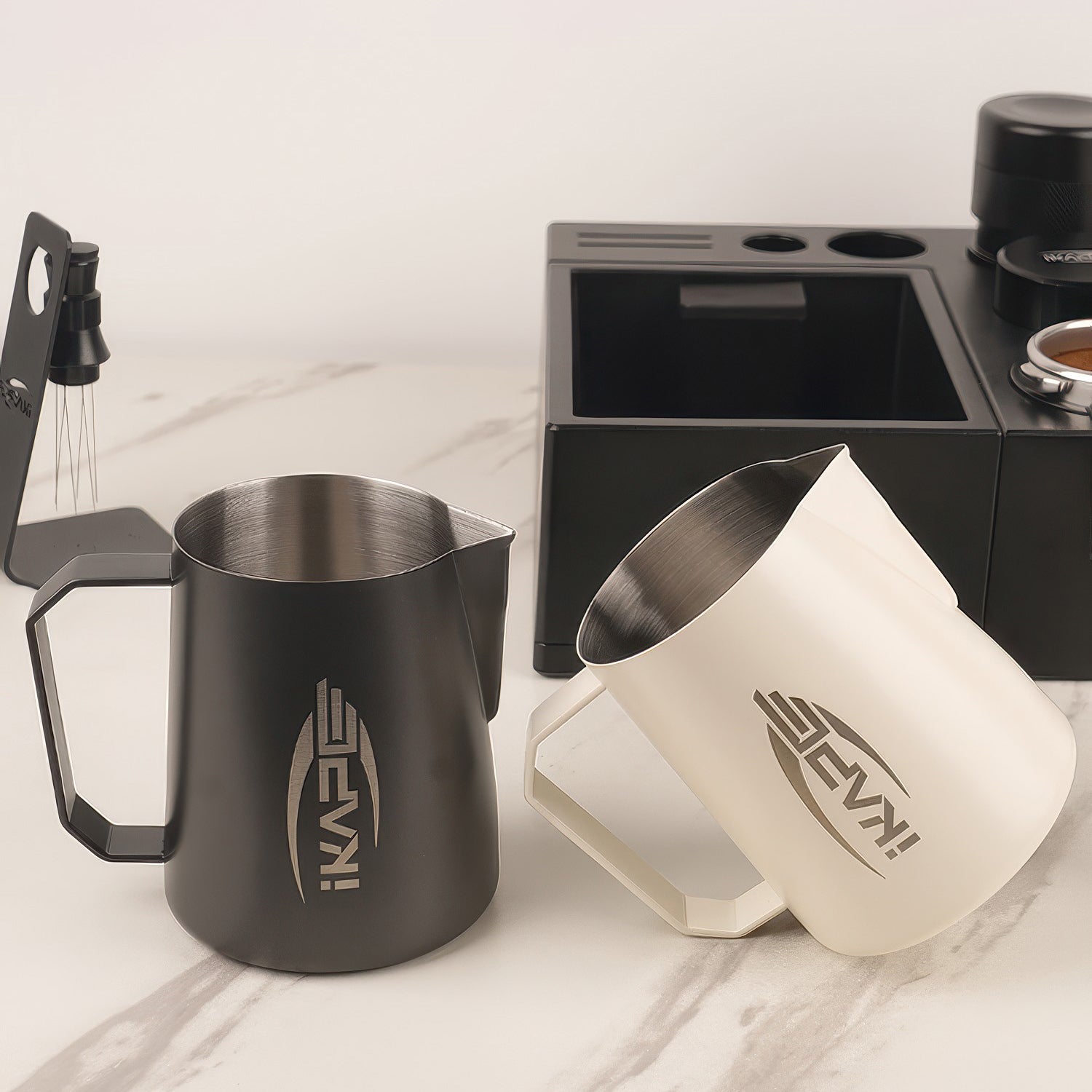 Premium Stainless Steel V1 Milk Frothing Pitcher for Latte, Cappuccino & Hot Chocolate - Barista-Grade Coffee Accessory for Home & Café Use