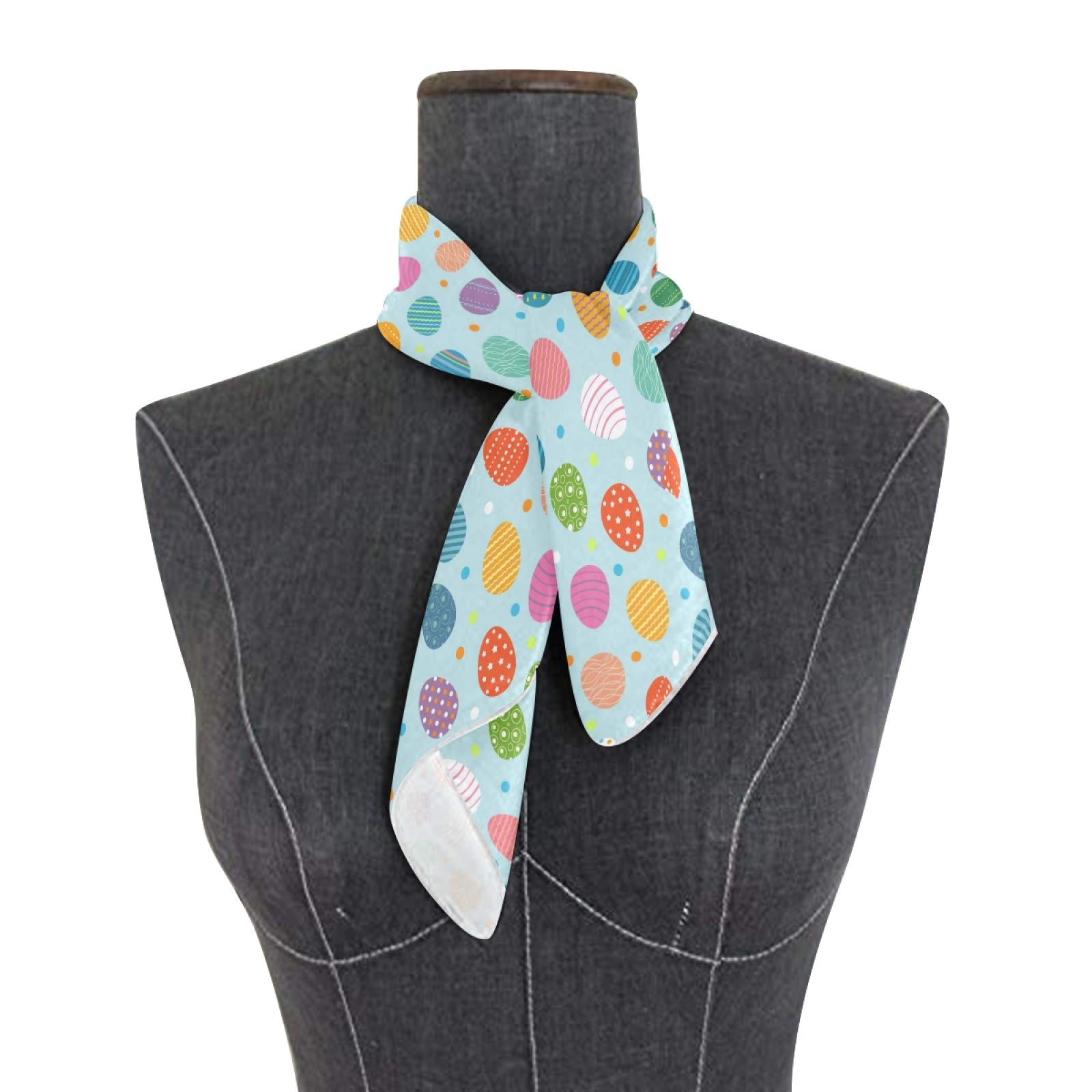 Easter Silk-Like Square Scarf for Women - 23.6 Inch Polka Dot Bandana, Head Wrap & Neckerchief - Perfect for Easter Celebrations, Spring Outfits & Gift Giving