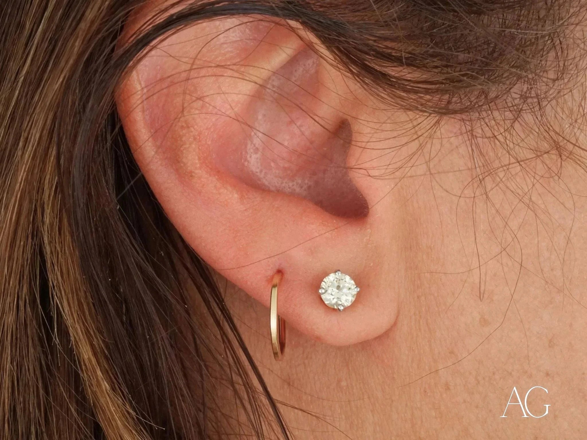 18K Gold Mini Hoop Earrings - Glimmergold Dainty Everyday Hoops for Women | Perfect for Work, Date Night & Special Occasions