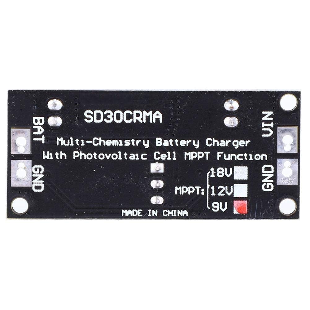 9V/18V MPPT Solar Charging Controller Board - Lithium Battery Charger Module for 3.7V 7.4V Batteries - Ideal for Solar Panels, DIY Projects & Off-Grid Power Systems