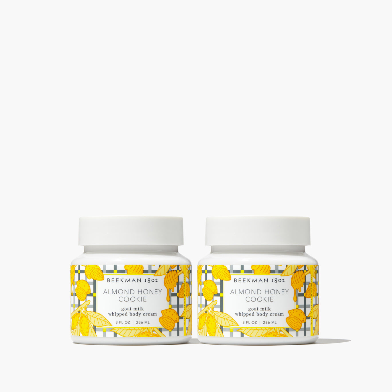 Almond Honey Cookie Whipped Body Cream Set of 2 - Ultra Moisturizing & Nourishing Hand & Body Lotion for Dry Skin - Perfect for Winter Skincare & Gift Giving