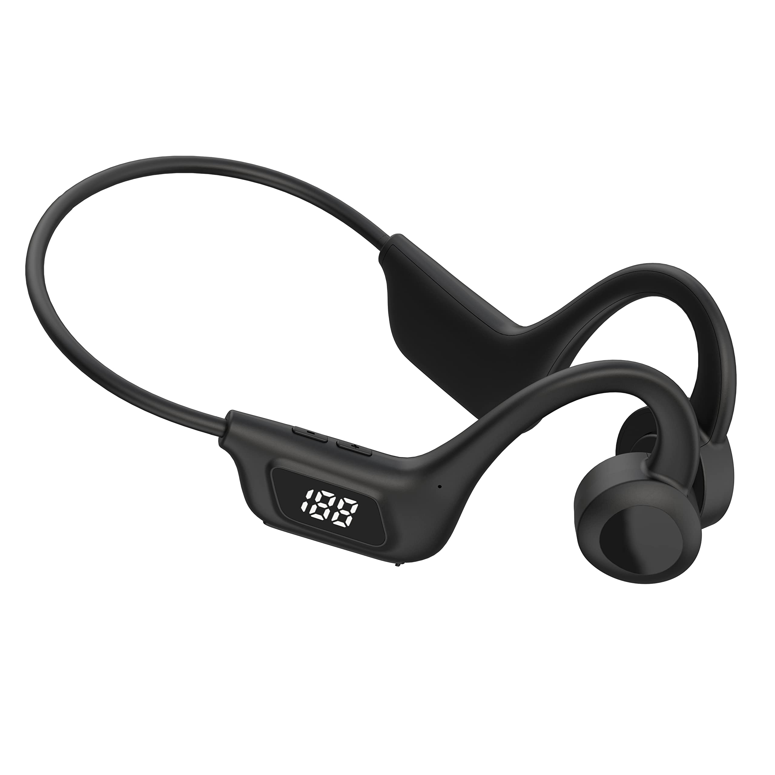 Wireless Bone Conduction Headphones with LED Digital Display - Sweatproof Bluetooth Earphones for Running, Cycling, Hiking & Driving - Perfect for Outdoor Sports & Workout Sessions