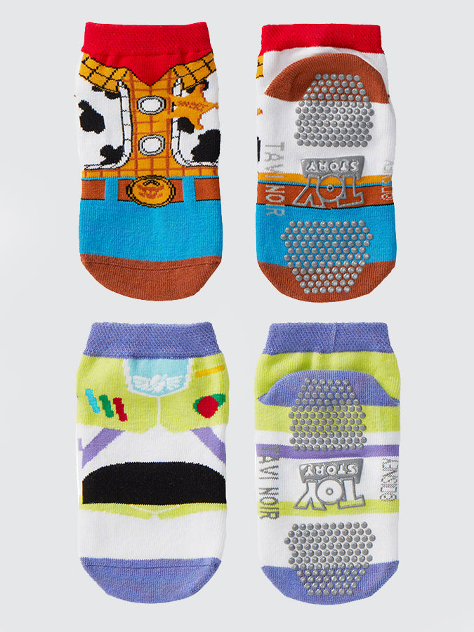 Disney Toy Story Kids Non-Slip Grip Socks 2-Pack - Perfect for School, Playtime & Everyday Wear