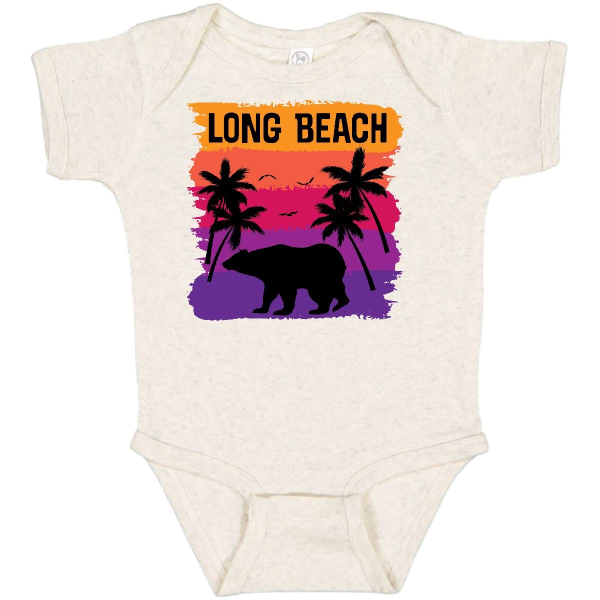 Inktastic Long Beach California Travel Gift Baby Bodysuit - Cute Infant Onesie for Beach Vacations & California Souvenirs