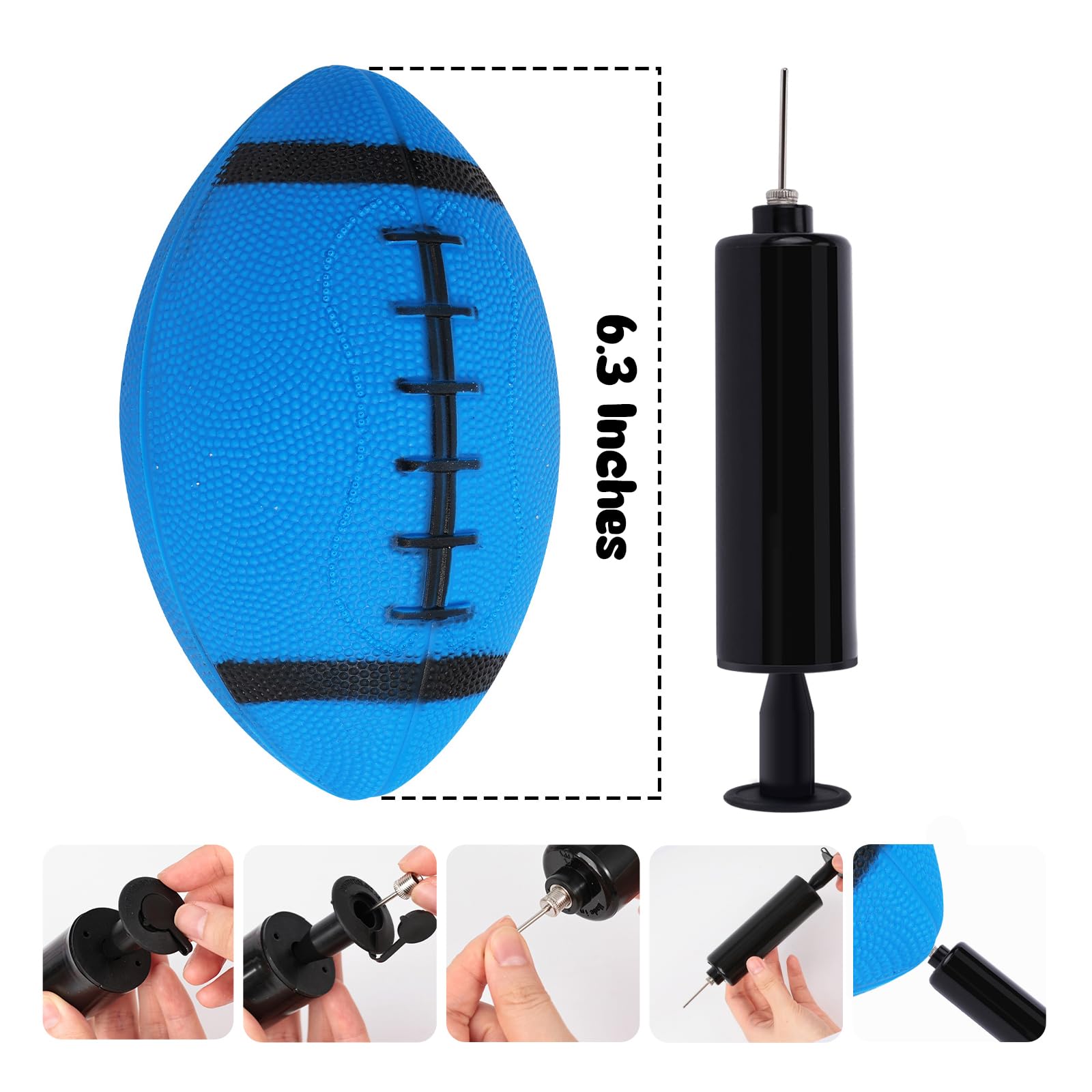 6PCS Mini Inflatable Football Toys for Kids - Outdoor/Indoor Play & Party Favors