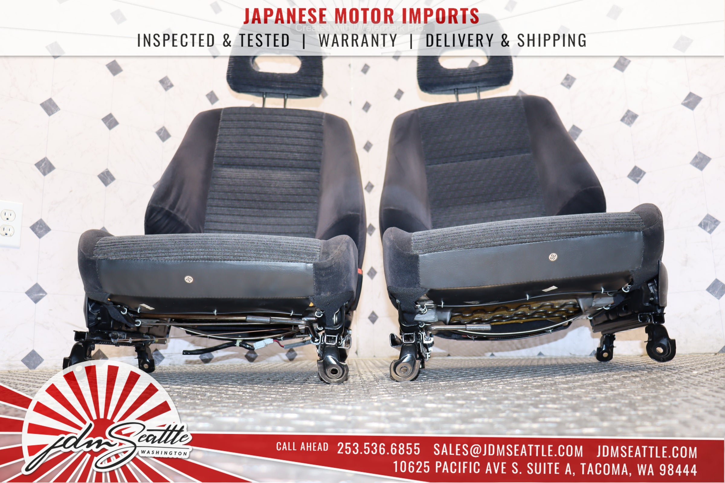 1993-2001 Honda Acura Integra DB6 OEM Front & Rear Cloth Seat Set - Perfect Replacement for Classic Car Restoration & Interior Upgrade