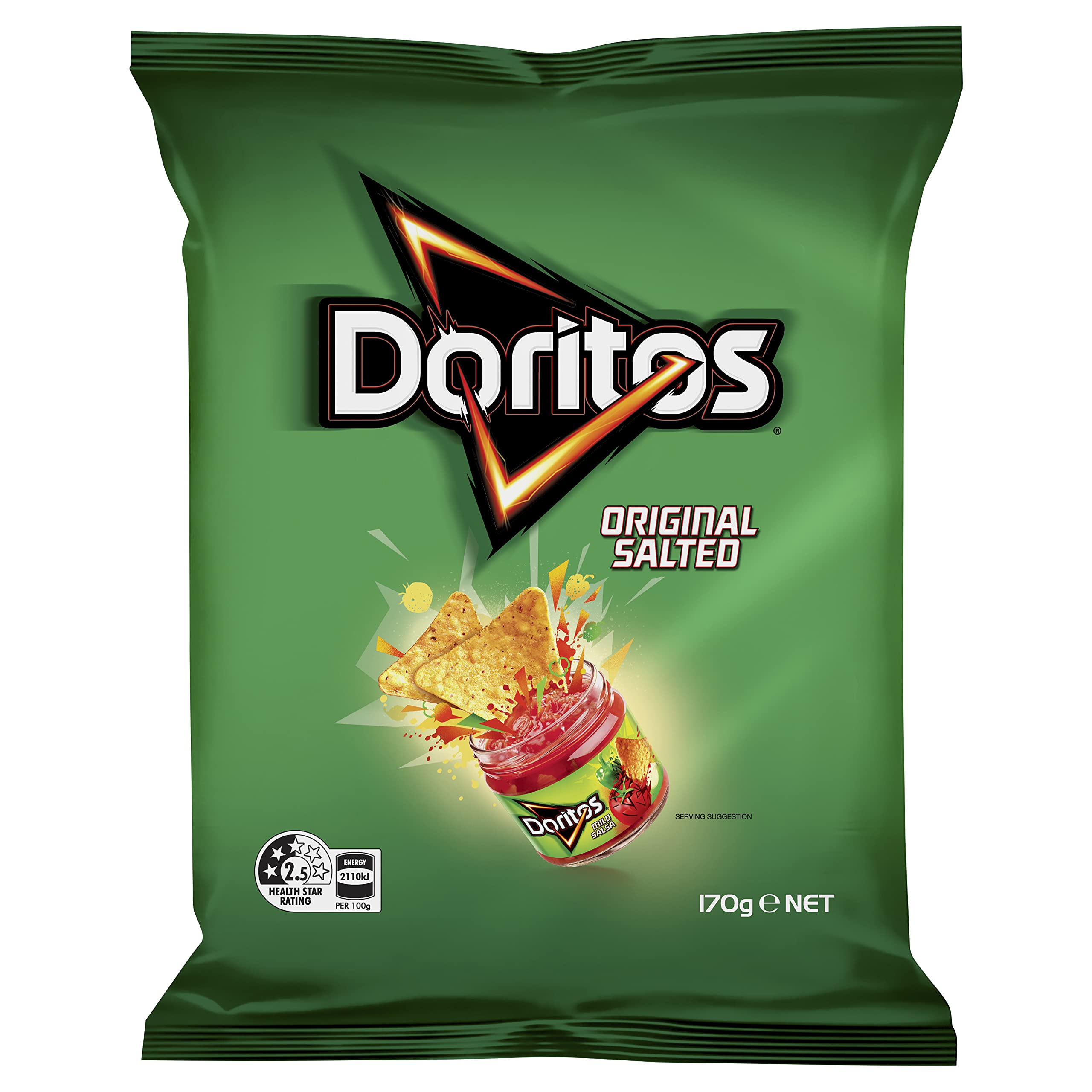 Original Doritos Nacho Cheese Flavored Corn Chips - 175g (6.2oz) - Crunchy Snack for Parties, Movie Nights & Game Days