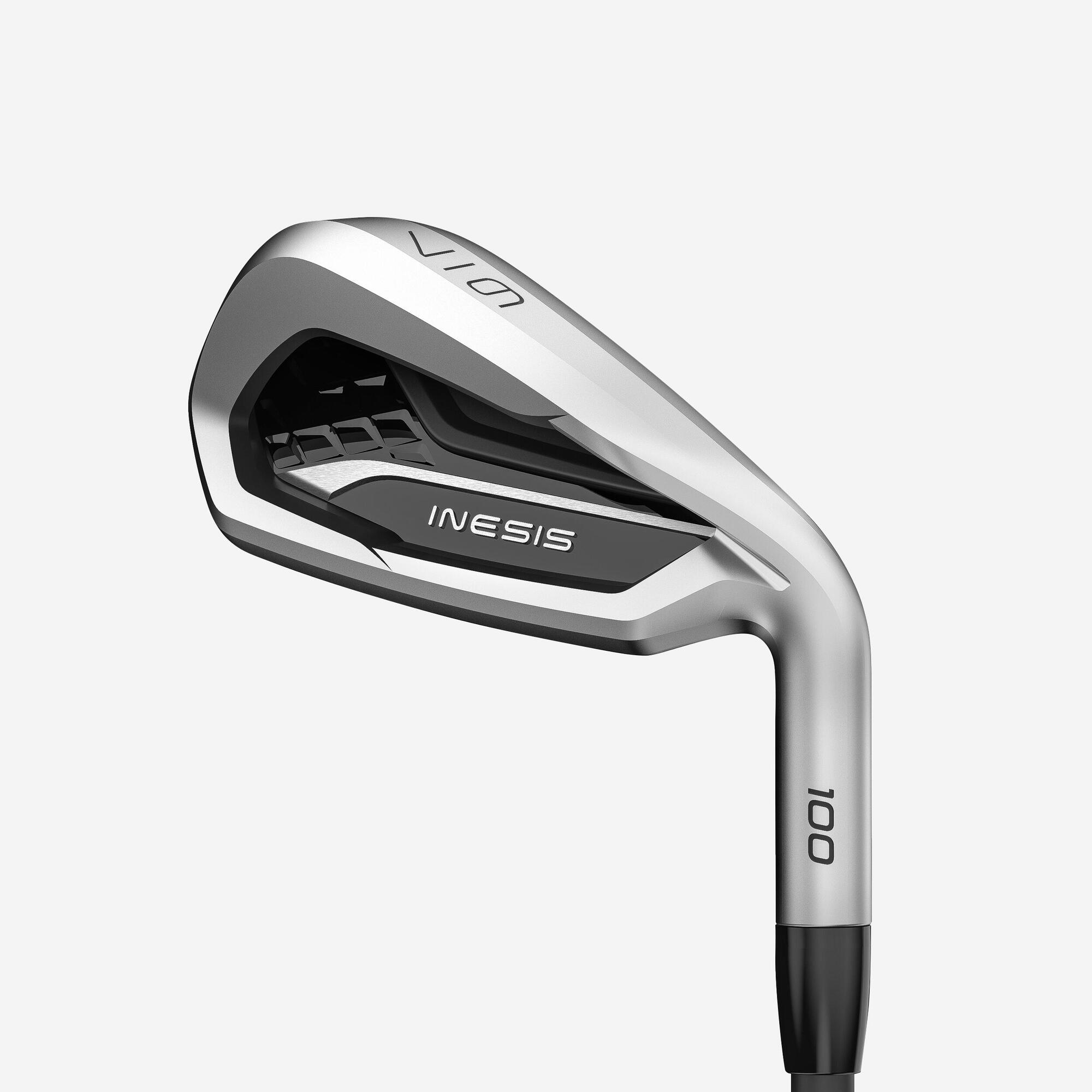 INESIS 100 Adult Golf Club Set - 7 Piece Right Handed Graphite Shaft Clubs for Men & Women | Perfect for Beginners & Intermediate Golfers | Driving Range & Course Play