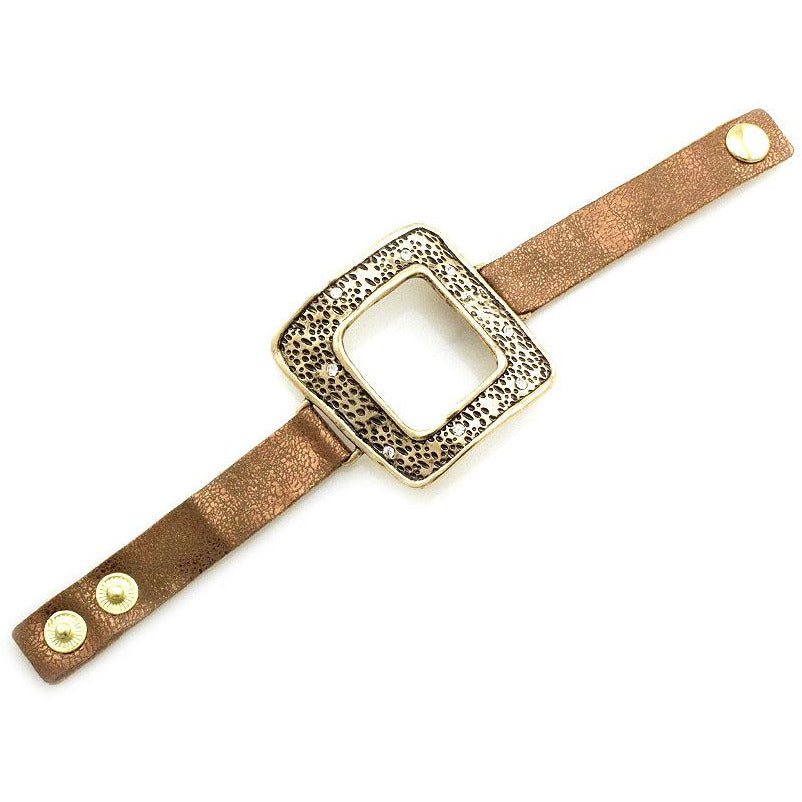 Genuine Leather Bracelet for Men & Women - Handmade Adjustable Leather Wristband - Perfect for Casual Wear, Gifts & Outdoor Activities