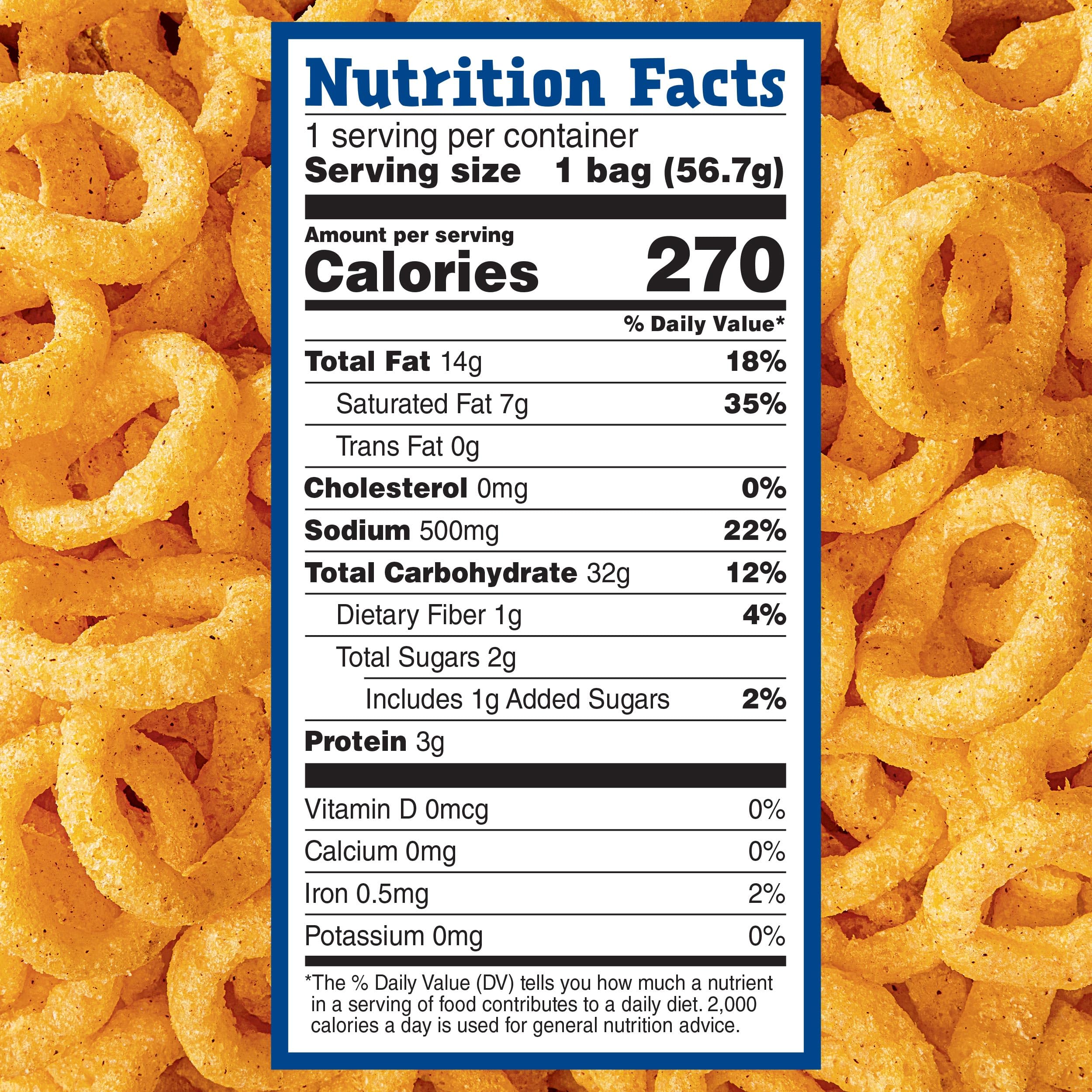 Andy Capp's Beer Battered Onion Rings - Crunchy Baked Oat & Corn Snacks, 2 oz Pack - Perfect for Parties, Game Nights & On-the-Go Snacking