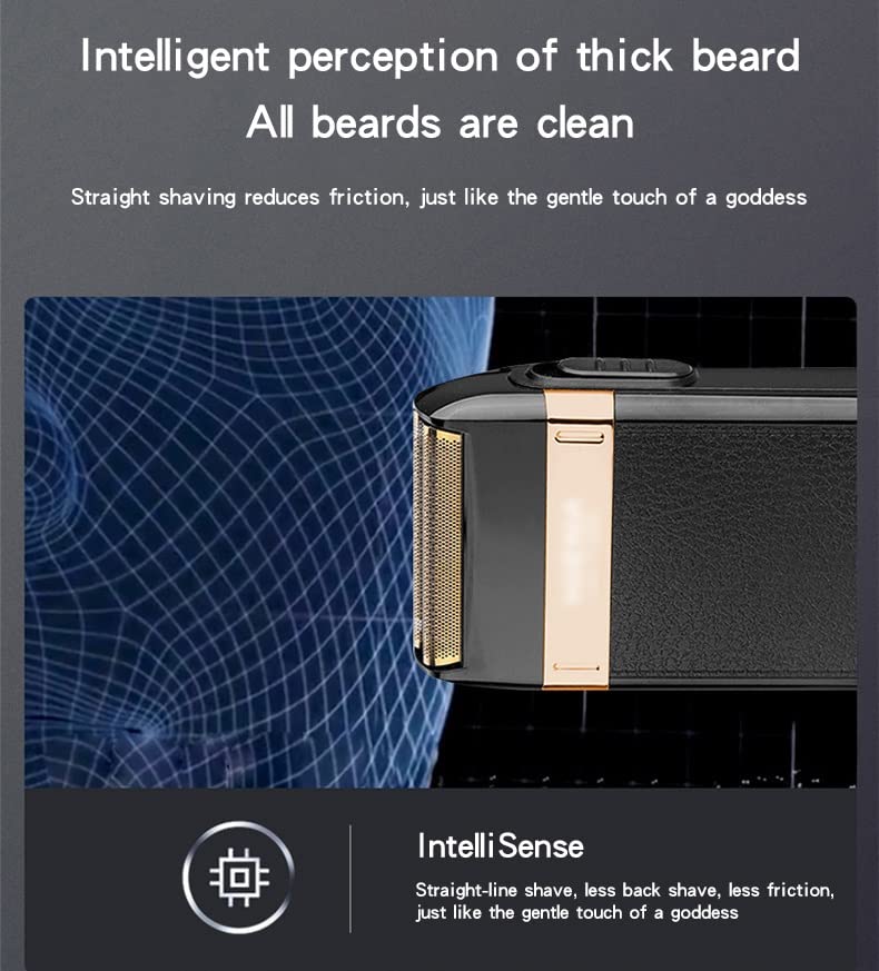 Best Electric Razor for Men - Rechargeable Waterproof Shaver with Precision Trimmer for Beard, Bald Head & Body Grooming | Portable Travel & Home Use