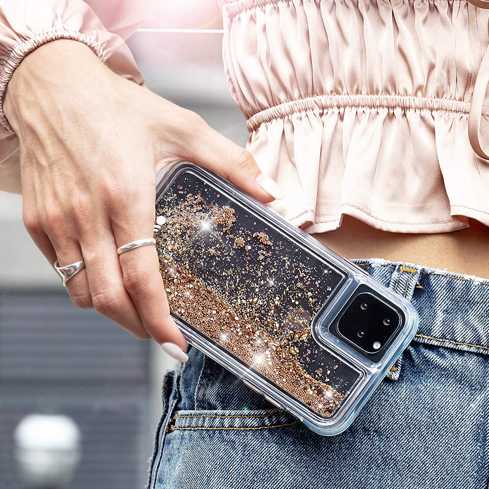 Case-Mate WATERFALL Glitter Phone Case for iPhone 11 Pro Max (6.5 Inch) - Sparkly Gold Protective Cover - Perfect for Parties, Weddings & Special Occasions