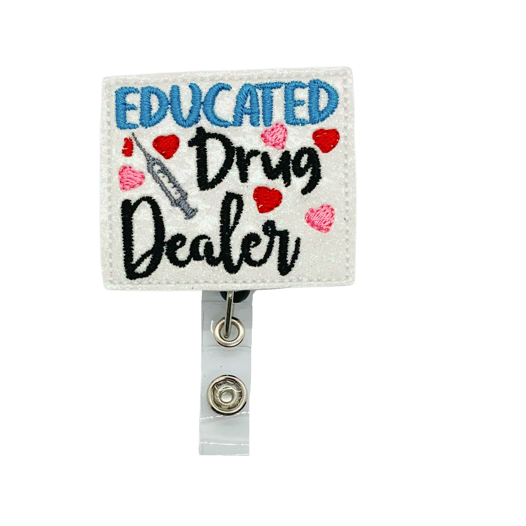 Pharmacist ID Badge Reel - Retractable Nurse Name Tag Clip for Healthcare Professionals