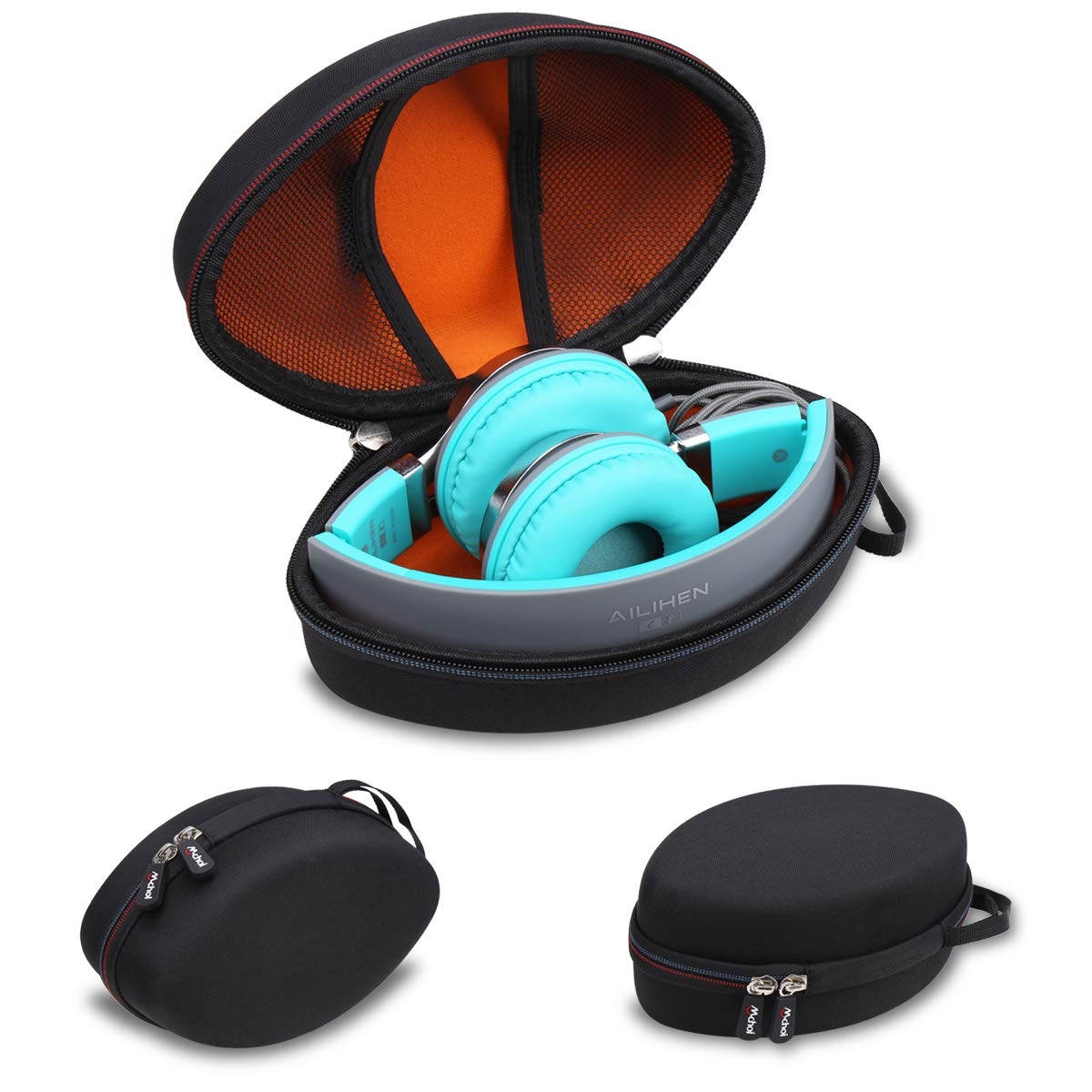 Hard Travel Headphone Case for AILIHEN C8, Artix CL750, ELECDER i39 - Lightweight Folding Wired Headphones Storage | Perfect for Commuting, Travel & Headset Protection