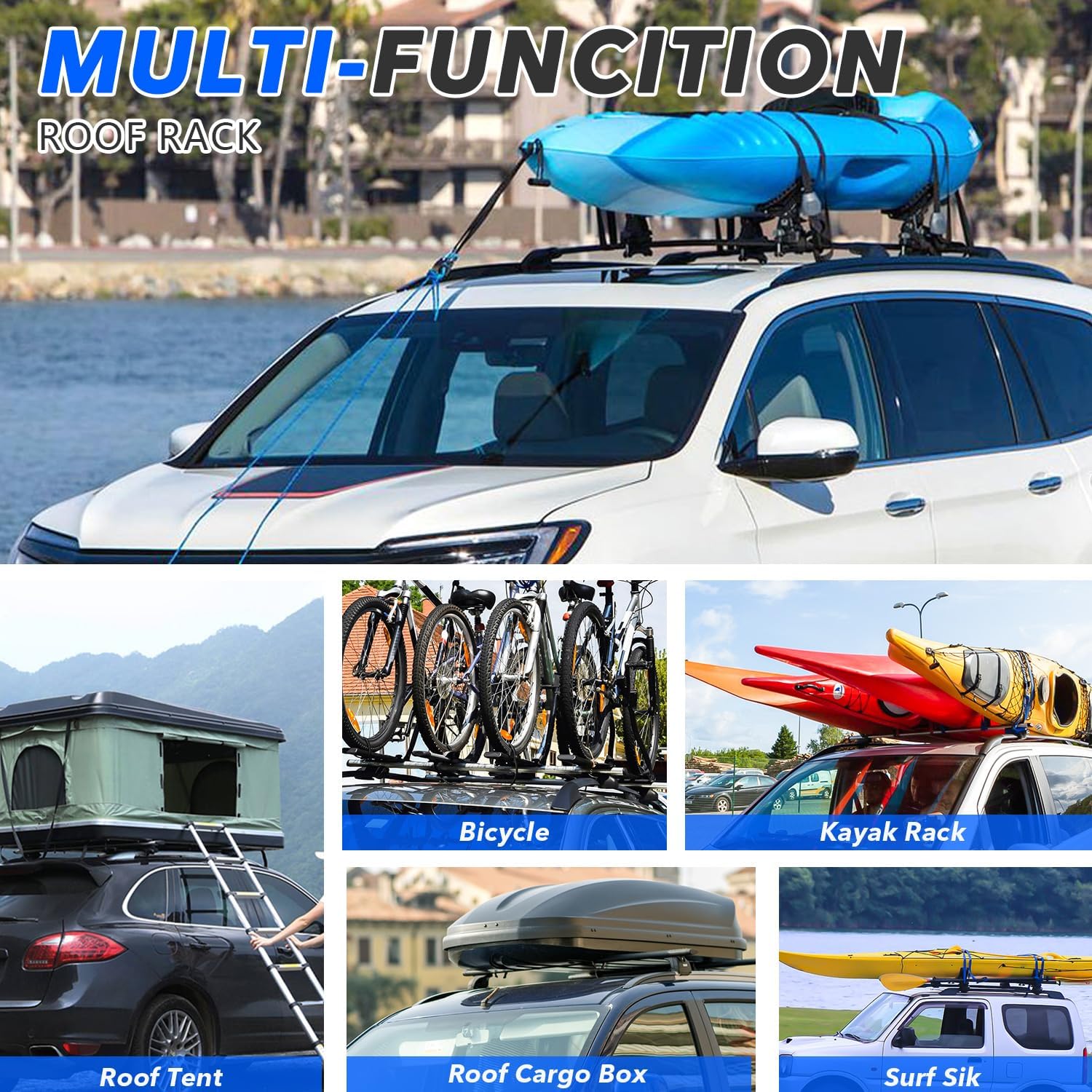 2020-2025 Ford Escape Roof Rack Cross Bars - Heavy Duty Aluminum Cargo Carrier for SUV Luggage, Bikes & Sports Gear | Perfect for Road Trips & Outdoor Adventures