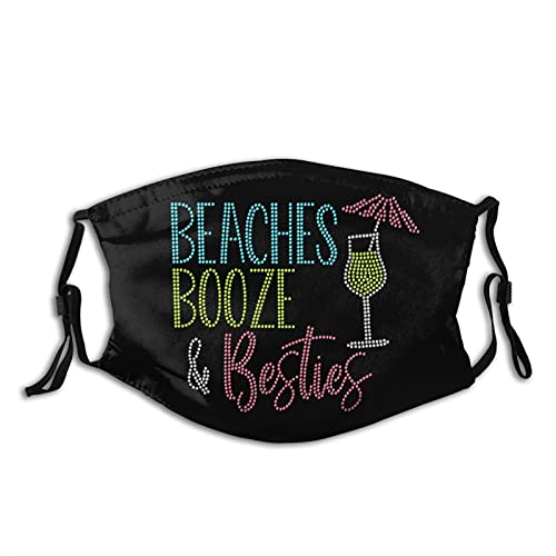 Beach Vacation Face Mask - Washable & Reusable Balaclava for Men, Women & Teens - Perfect for Summer, Parties & Outdoor Activities