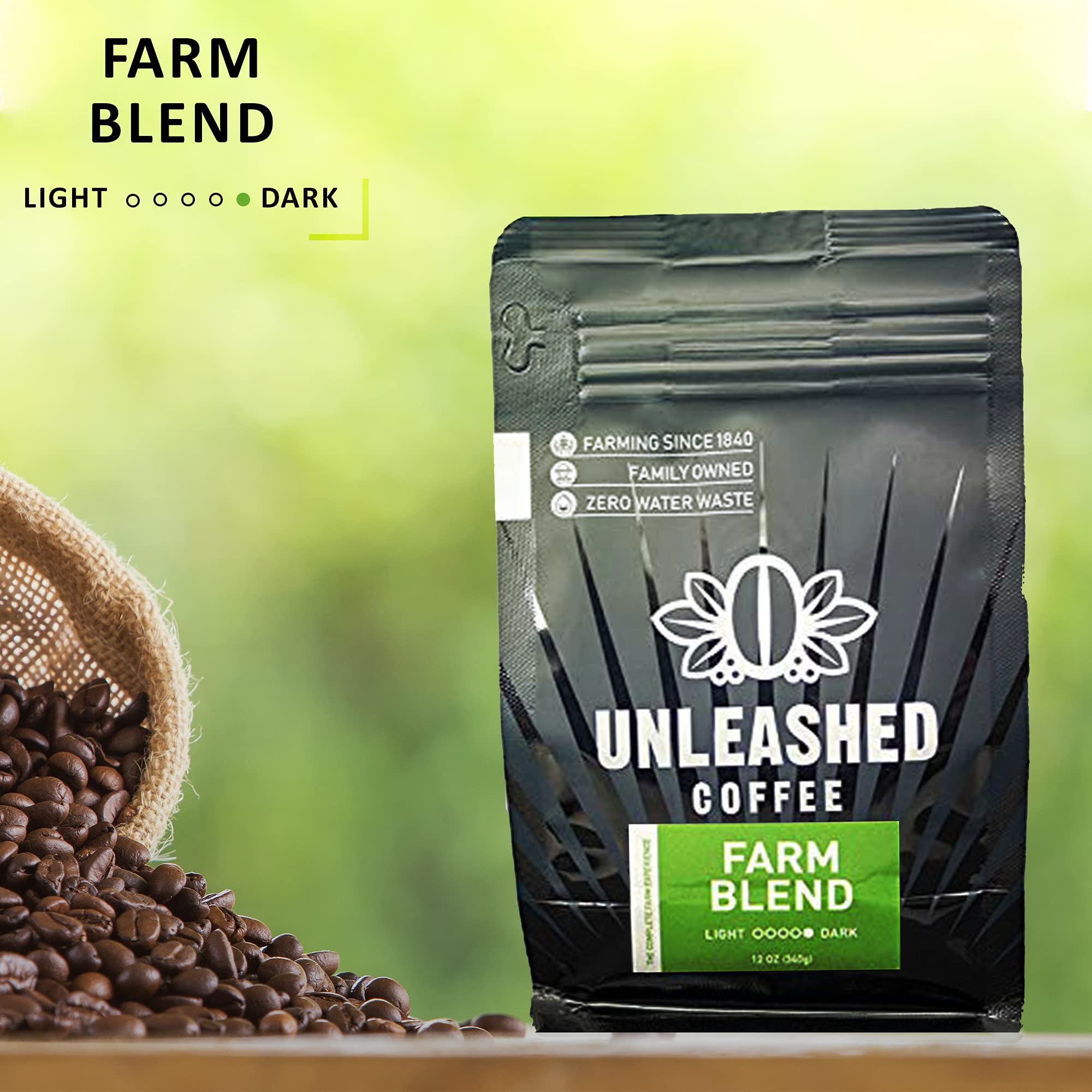 Premium Dark Roast Whole Bean Coffee | 100% Arabica Brazilian Coffee Beans | Direct Trade Farm Fresh Gourmet Coffee | 12 oz Bag | Perfect for Home Brewing, Office & Gifting