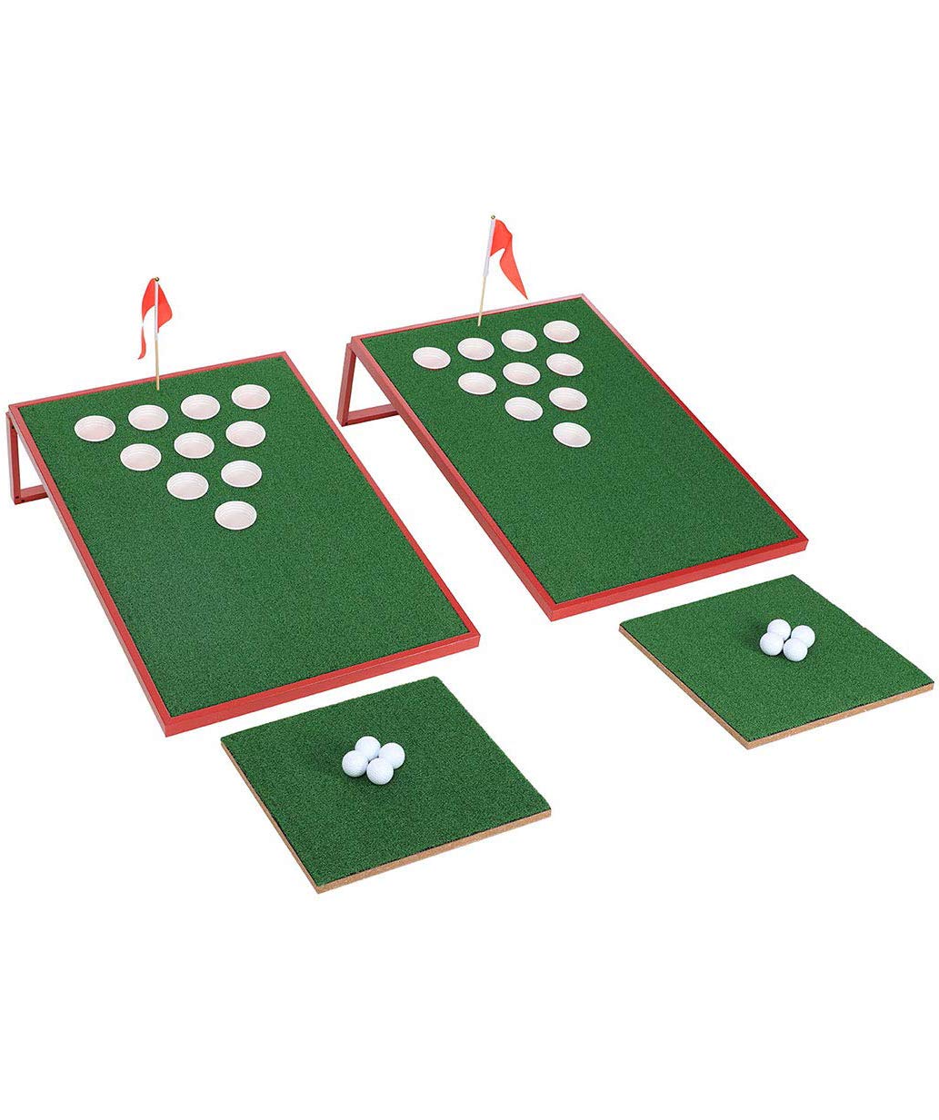 SPRAWL Golf Pong Cornhole Set - Fun Outdoor Chipping Game for Backyard, Beach & Tailgate Parties | Perfect for Golf Enthusiasts & Man Cave Decor | Great for Family Gatherings, BBQs & Outdoor Entertainment