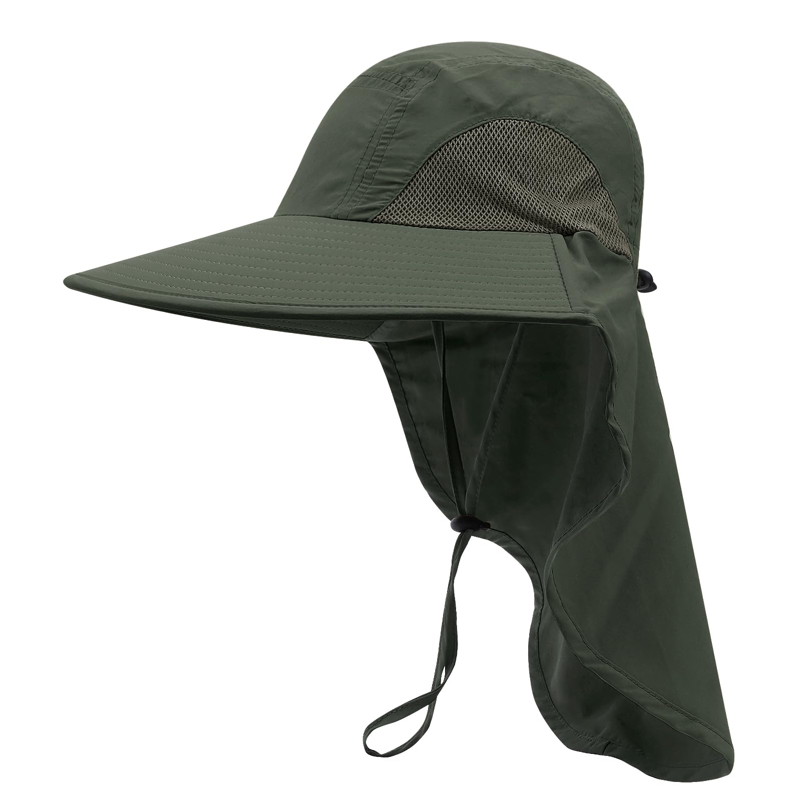 CLAPE UPF 50+ Sun Protection Hat for Men & Women - Wide Brim Fishing Hat with Neck Flap, Quick Dry & Breathable Safari Hiking Cap - Perfect for Outdoor Activities, Beach, Fishing & Travel