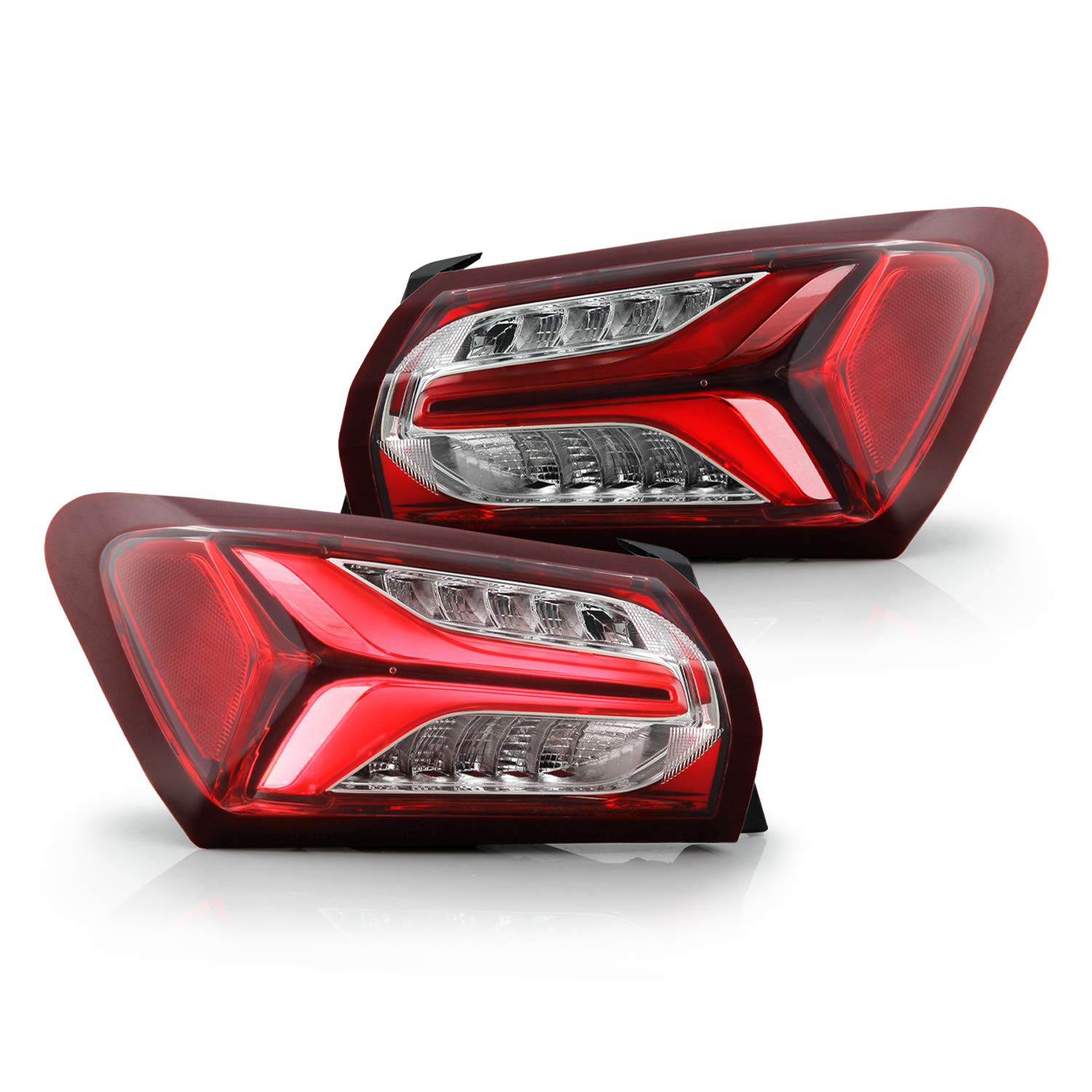 AKKON LED Tail Lights for 2019-2022 Chevy Malibu - OE Red Rear Lamps Housing Pair (Driver & Passenger Side) - Perfect for Night Driving & Enhanced Vehicle Style