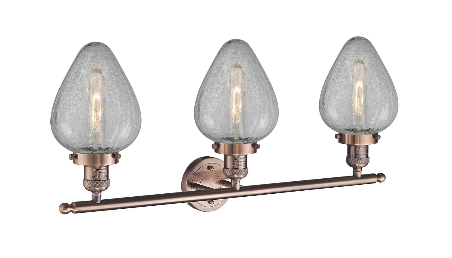 Franklin Restoration Collection 205-AC-G165-LED Copper LED Bathroom Vanity Mirror with Modern Design - Perfect for Bathroom Makeovers, Home Renovations & Spa-Like Retreats