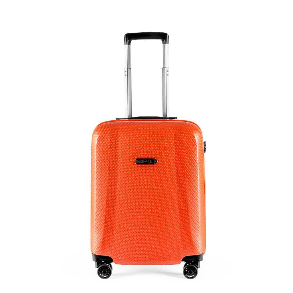 Epic GTO 5.0 55cm Lightweight Carry-On Suitcase in Neon Orange - Perfect for Air Travel & Weekend Getaways