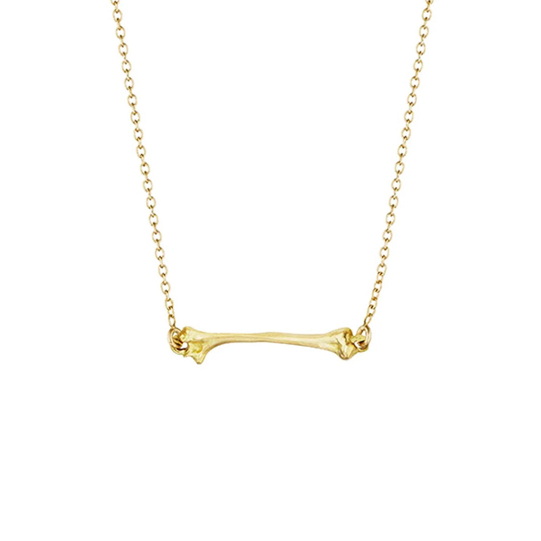 14K Gold Bone Bar Necklace for Women - Minimalist Dainty Layering Pendant - Perfect for Everyday Wear, Gifts & Stacking Jewelry