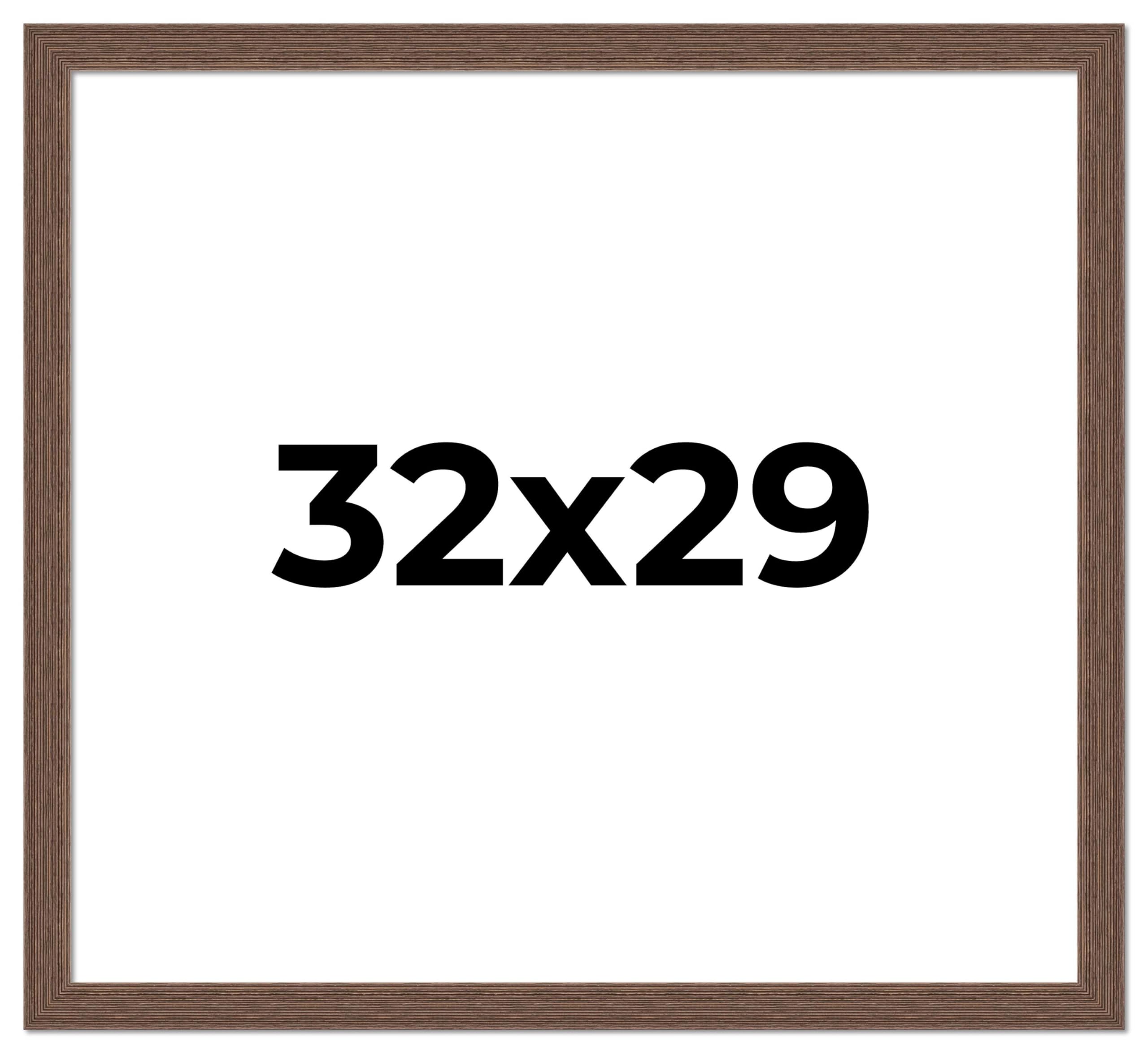 32x29 Distressed Barnwood Picture Frame - Rustic Farmhouse Photo Frame with UV Acrylic Shatter Guard & Acid-Free Backing | Perfect for Wall Decor, Wedding Photos, and Home Office Display