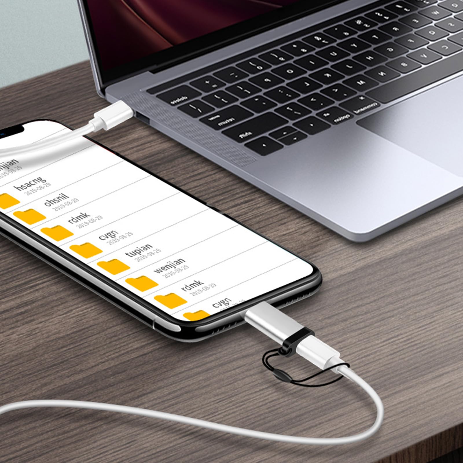 USB C Female to Micro USB Male Adapter - Fast Charging & Data Sync Converter with Lanyard | Compatible with Smartphones, Tablets, Power Banks & More