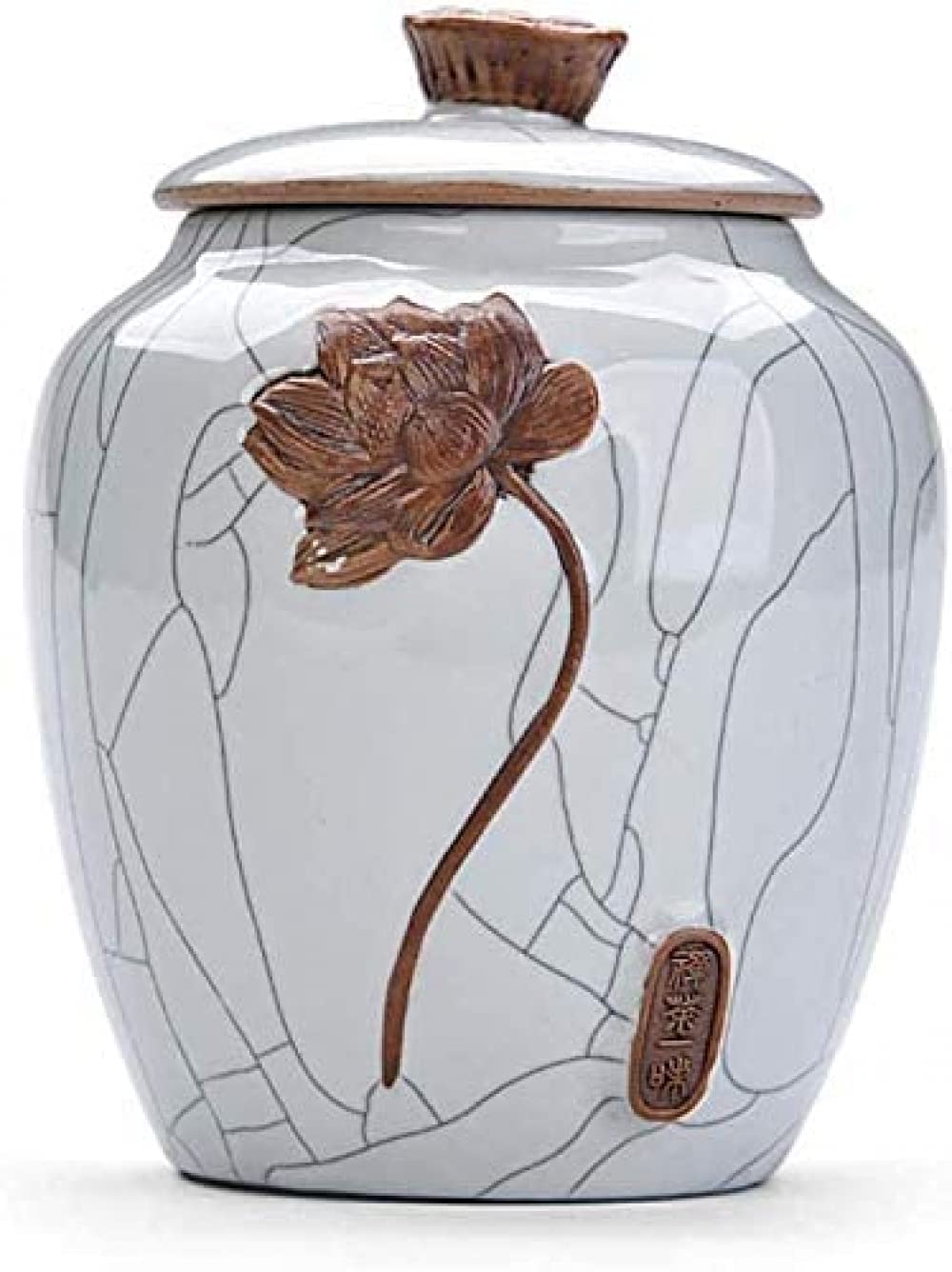 3 Pack Chinese Style Ceramic Tea & Coffee Sugar Jars - Airtight Storage for Coffee, Tea, Herbs & Spices - Perfect for Kitchen, Dining Table & Coffee Station Organization
