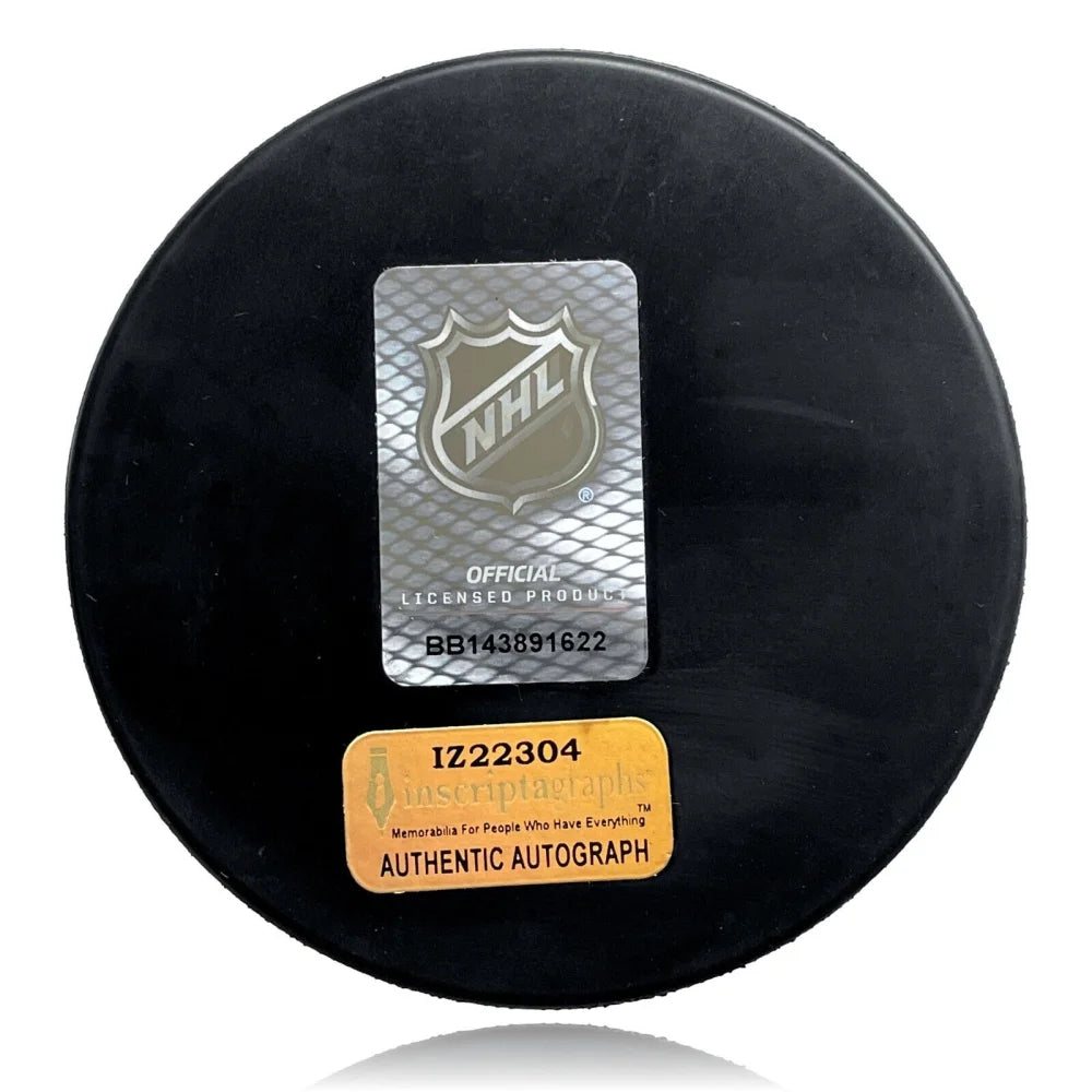 Authentic Mark Stone Autographed Vegas Golden Knights Stanley Cup Hockey Puck with COA & IGM - Perfect for NHL Collectors, Sports Memorabilia Fans & Hockey Enthusiasts